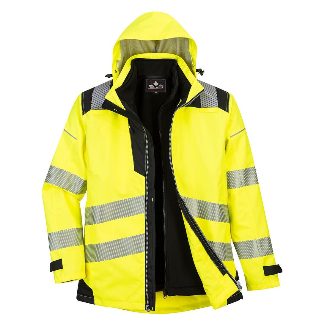 PW365 PW3 Hi-Vis 3-in-1 Jacket Yellow/Black