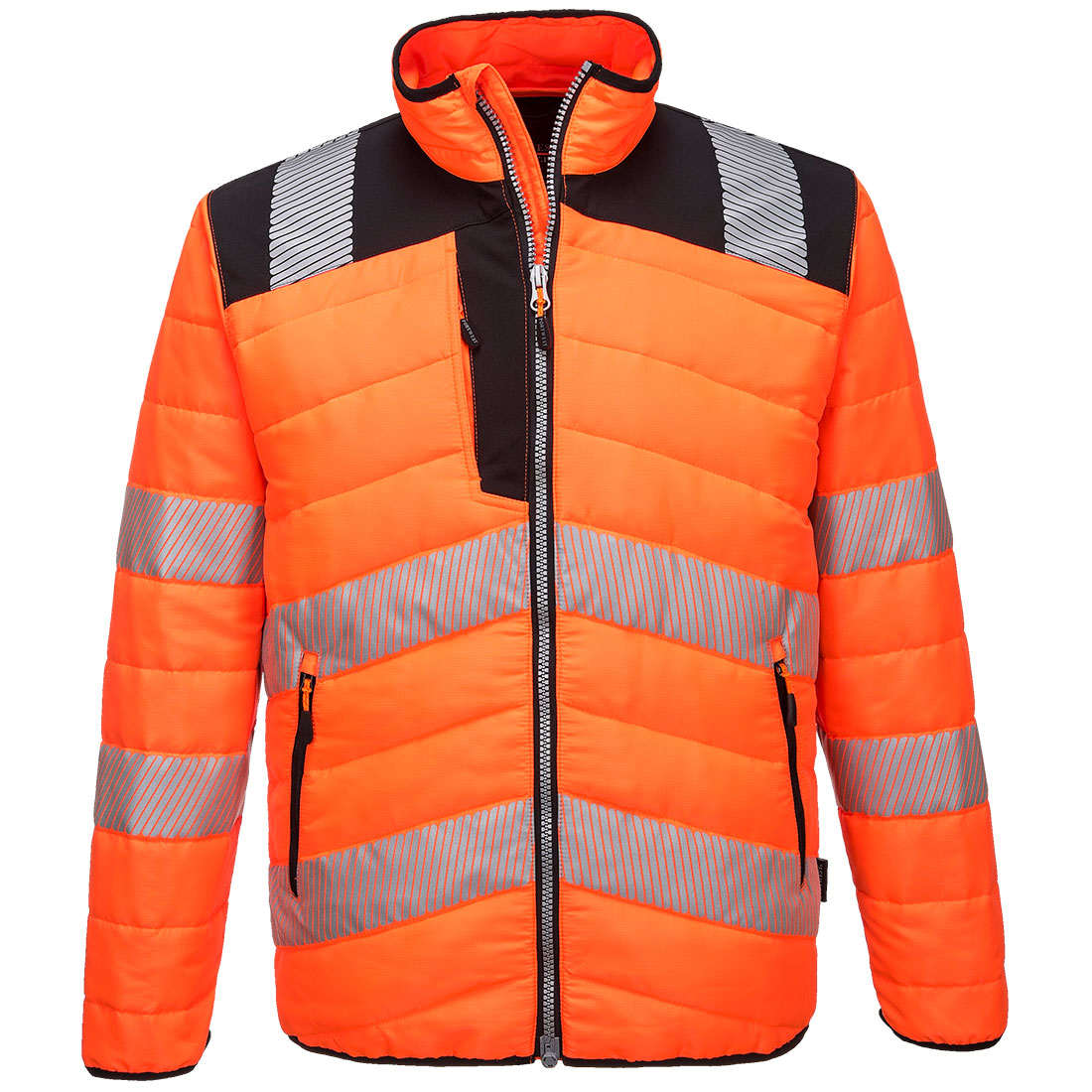 PW371 PW3 Hi-Vis Baffle Jacket Orange/Black