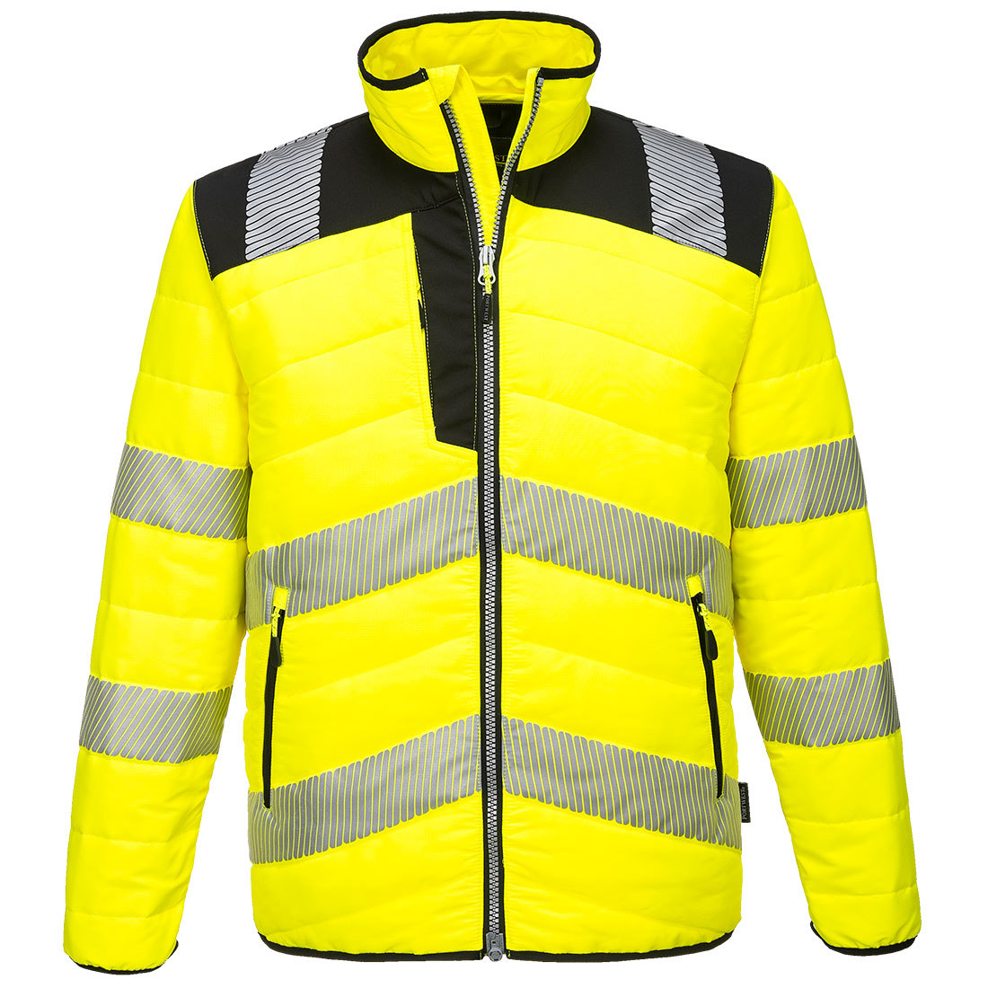 PW371 PW3 Hi-Vis Baffle Jacket Yellow/Black PW371 PW3 Hi-Vis Baffle Jacket Yellow/Black