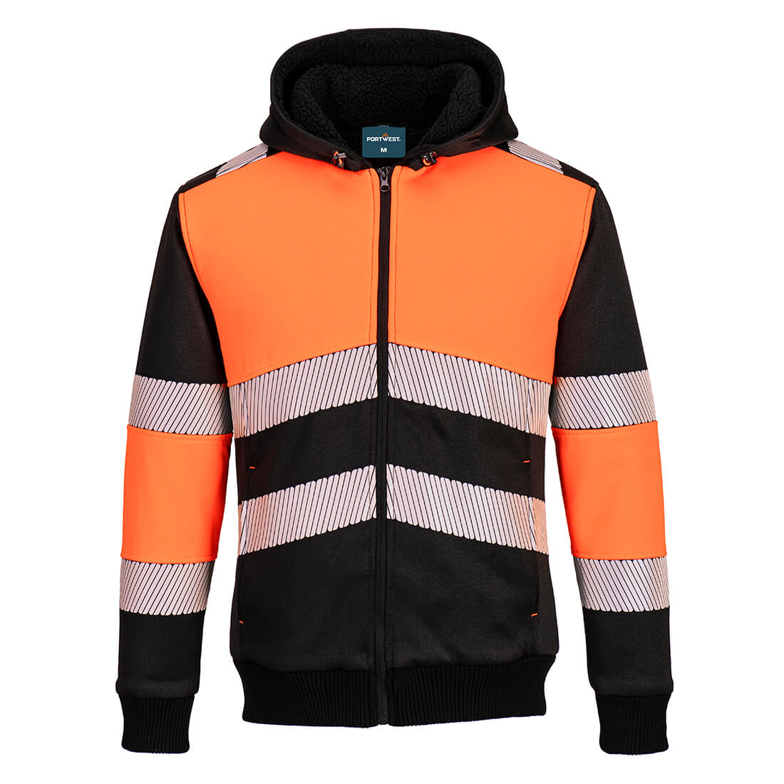 PW377 PW3 Hi-Vis Zipped Class 1 Winter Hoodie Orange/Black PW377 PW3 Hi-Vis Zipped Class 1 Winter Hoodie Orange/Black