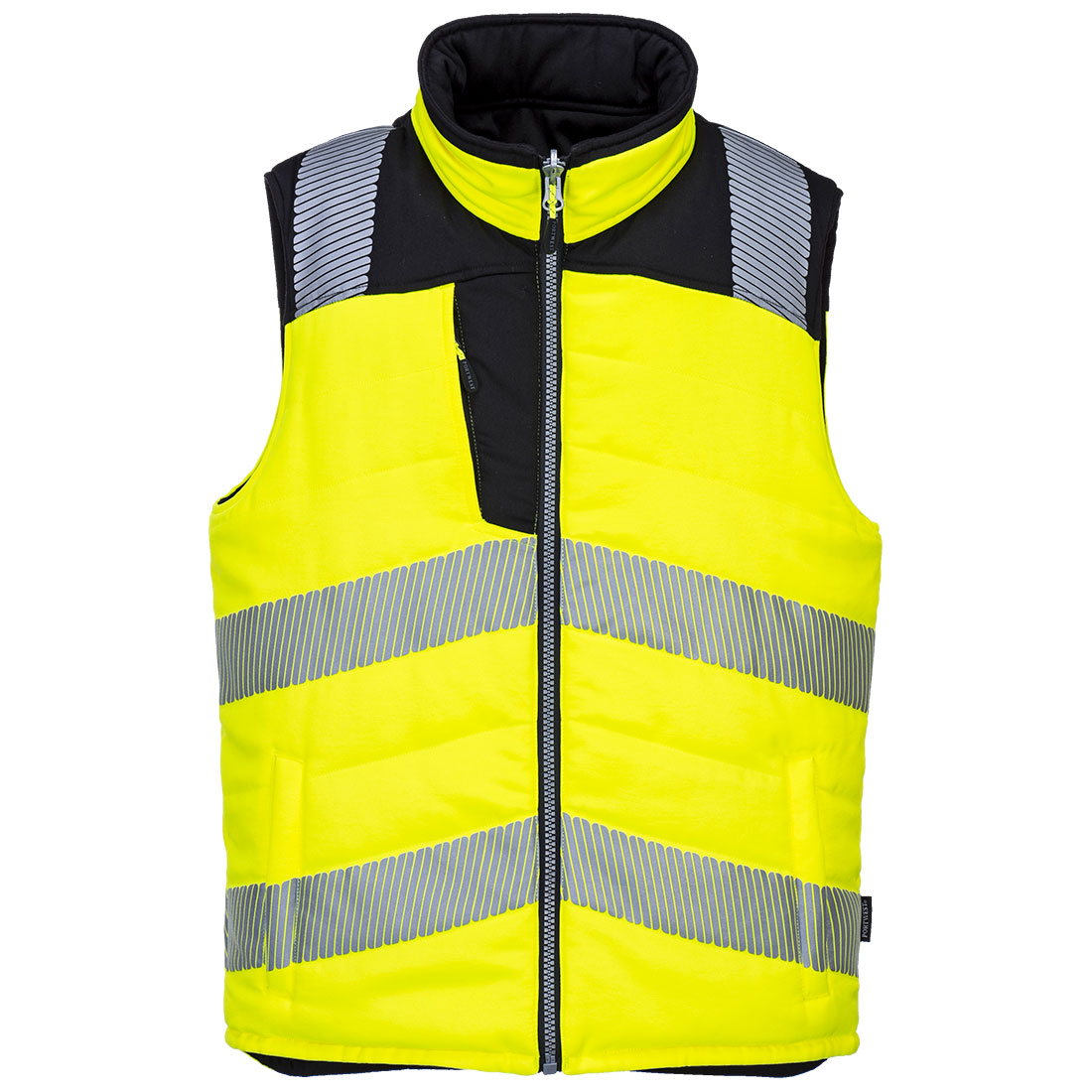 PW374 PW3 Hi-Vis Reversible Bodywarmer Yellow/Black