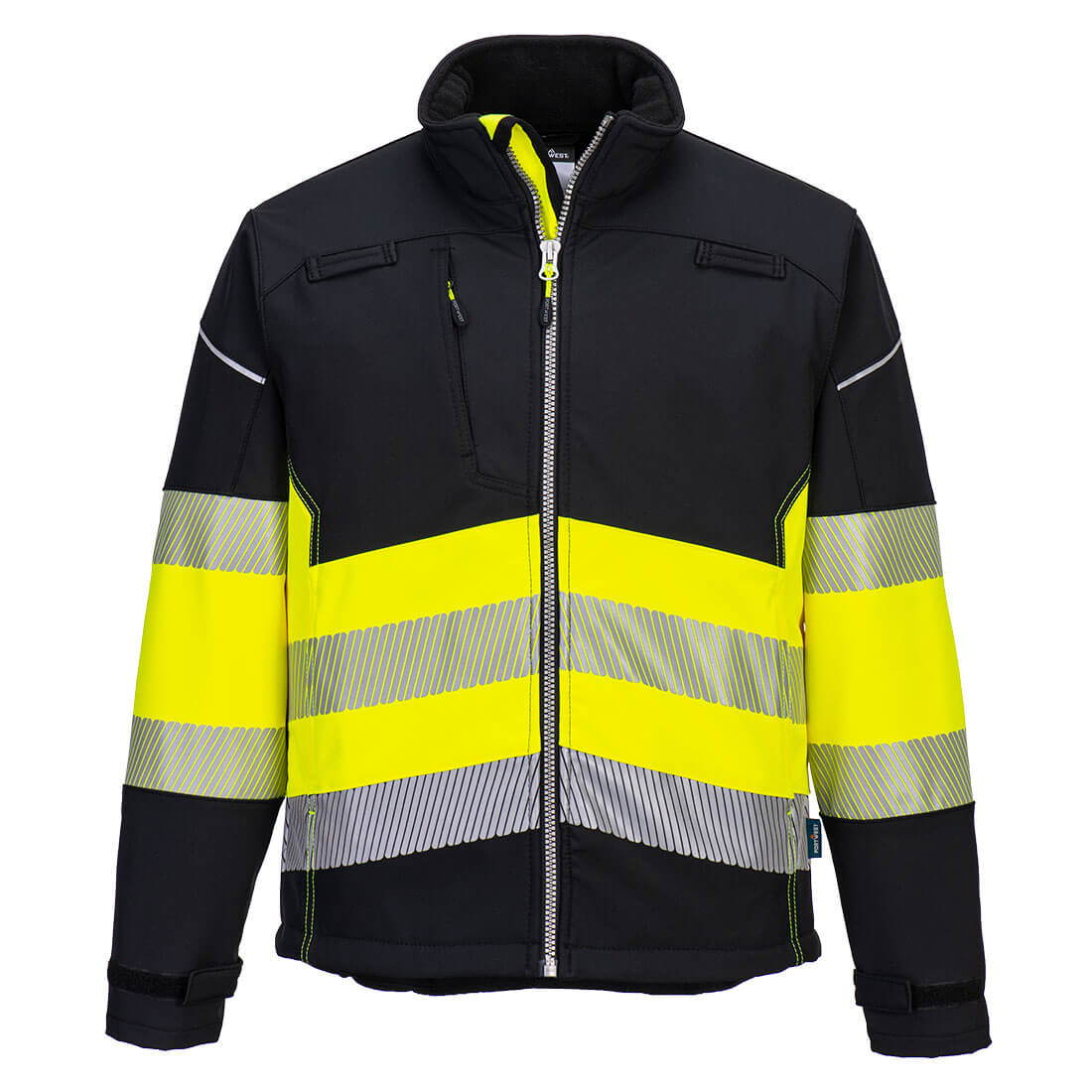 PW375 PW3 Hi-Vis Class 1 Softshell (3L) Black/Yellow