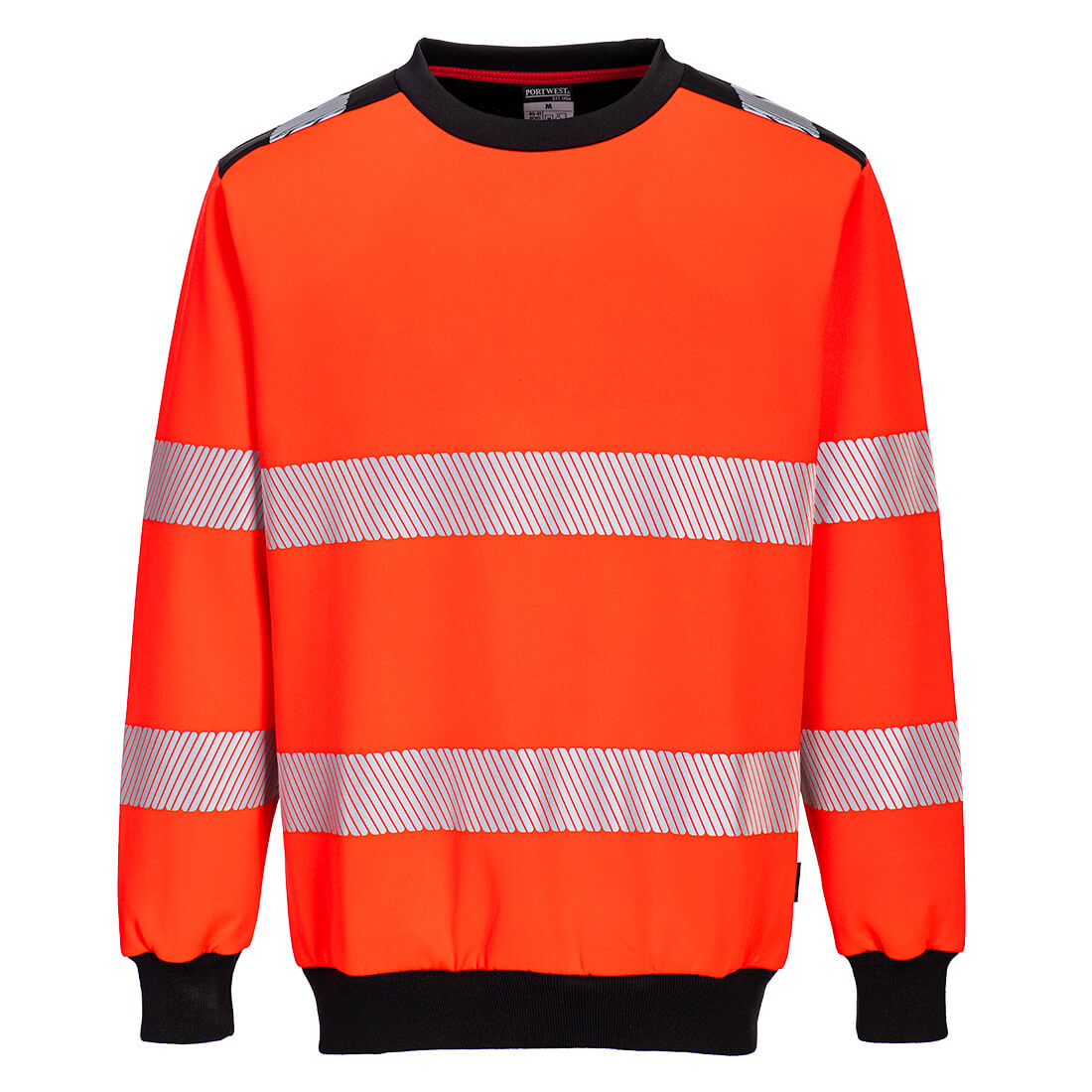 PW379 PW3 Hi-Vis Sweatshirt Red/Black