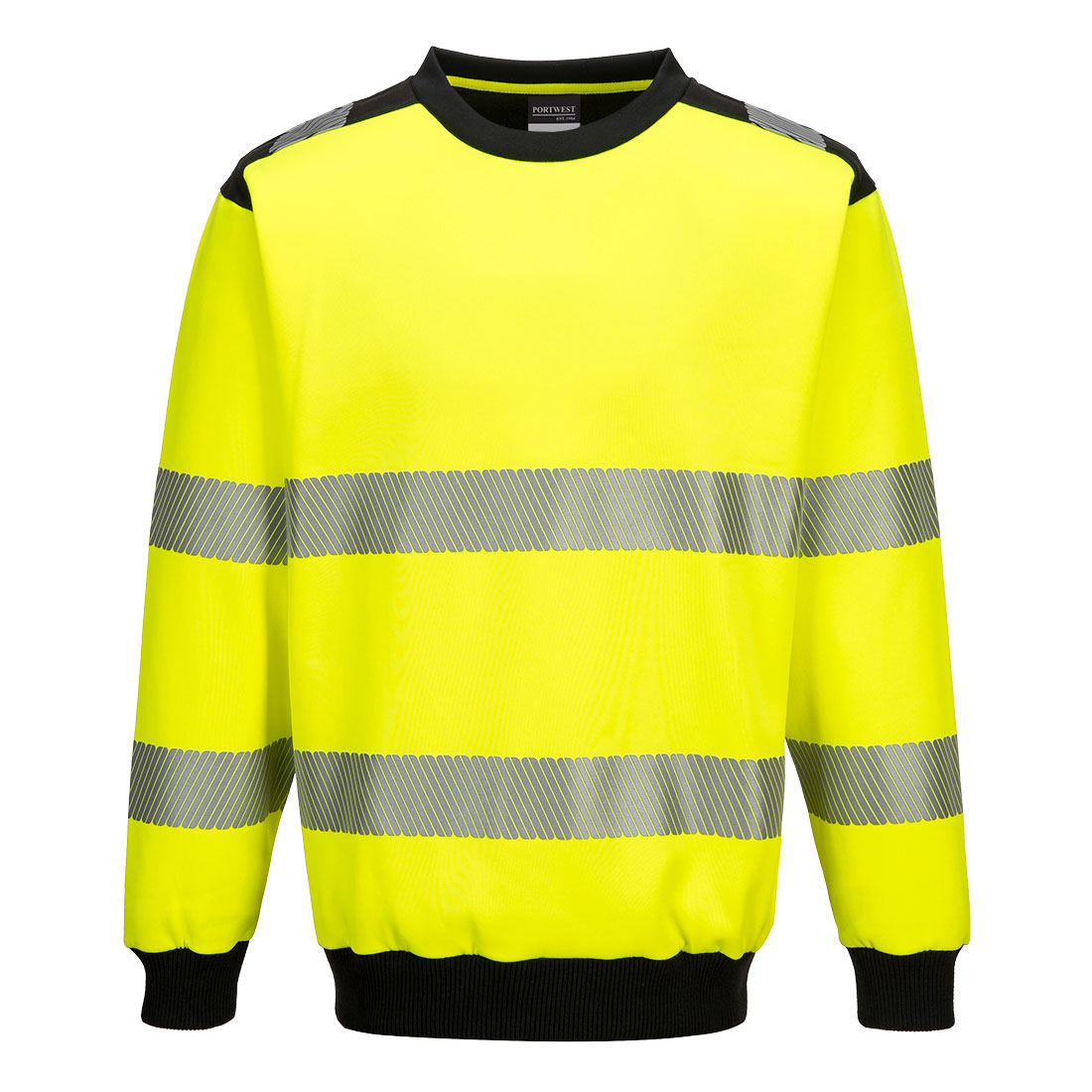 PW379 PW3 Hi-Vis Sweatshirt Yellow/Black PW379 PW3 Hi-Vis Sweatshirt Yellow/Black
