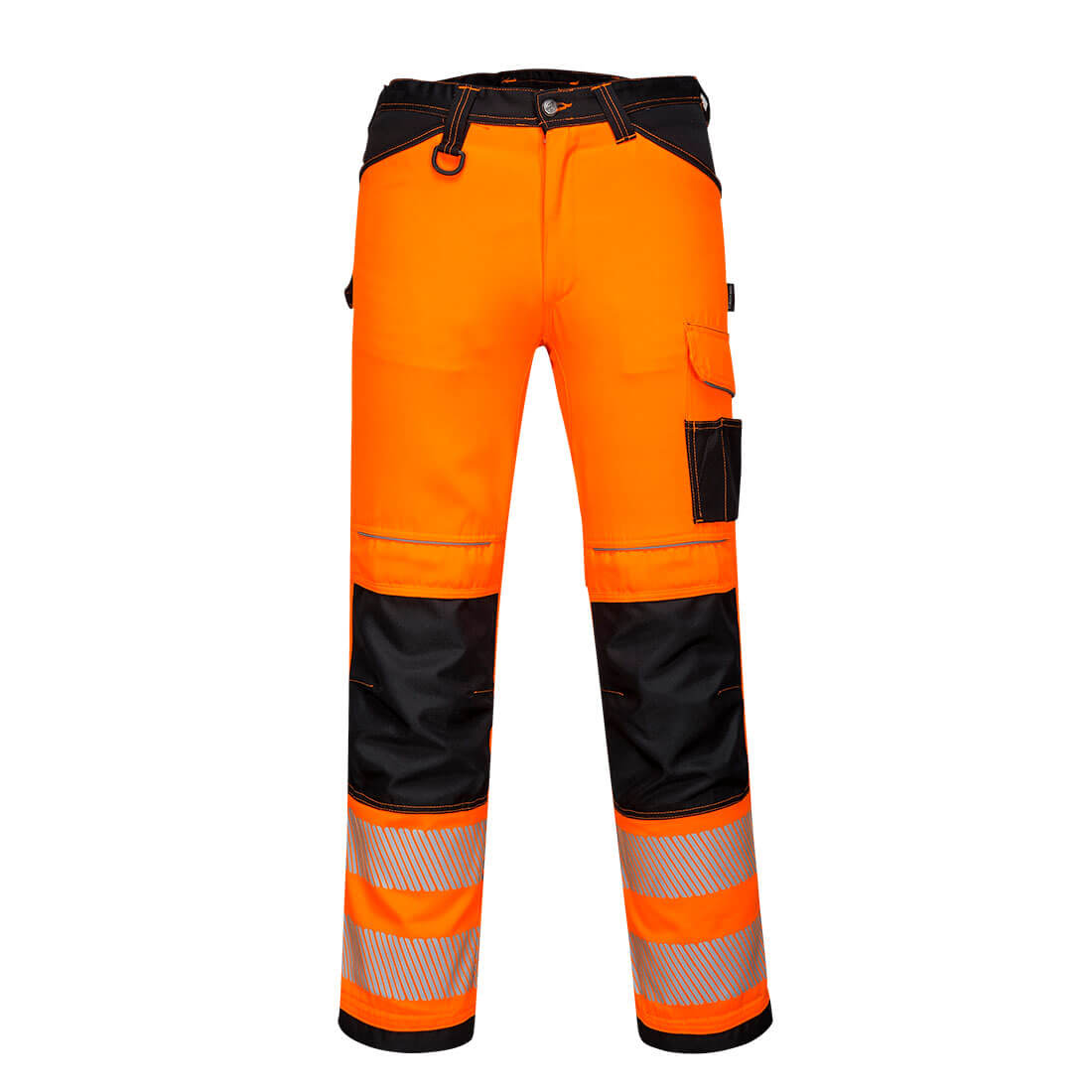 PW303 PW3 Hi-Vis Lightweight Stretch Work Trousers Orange/Black