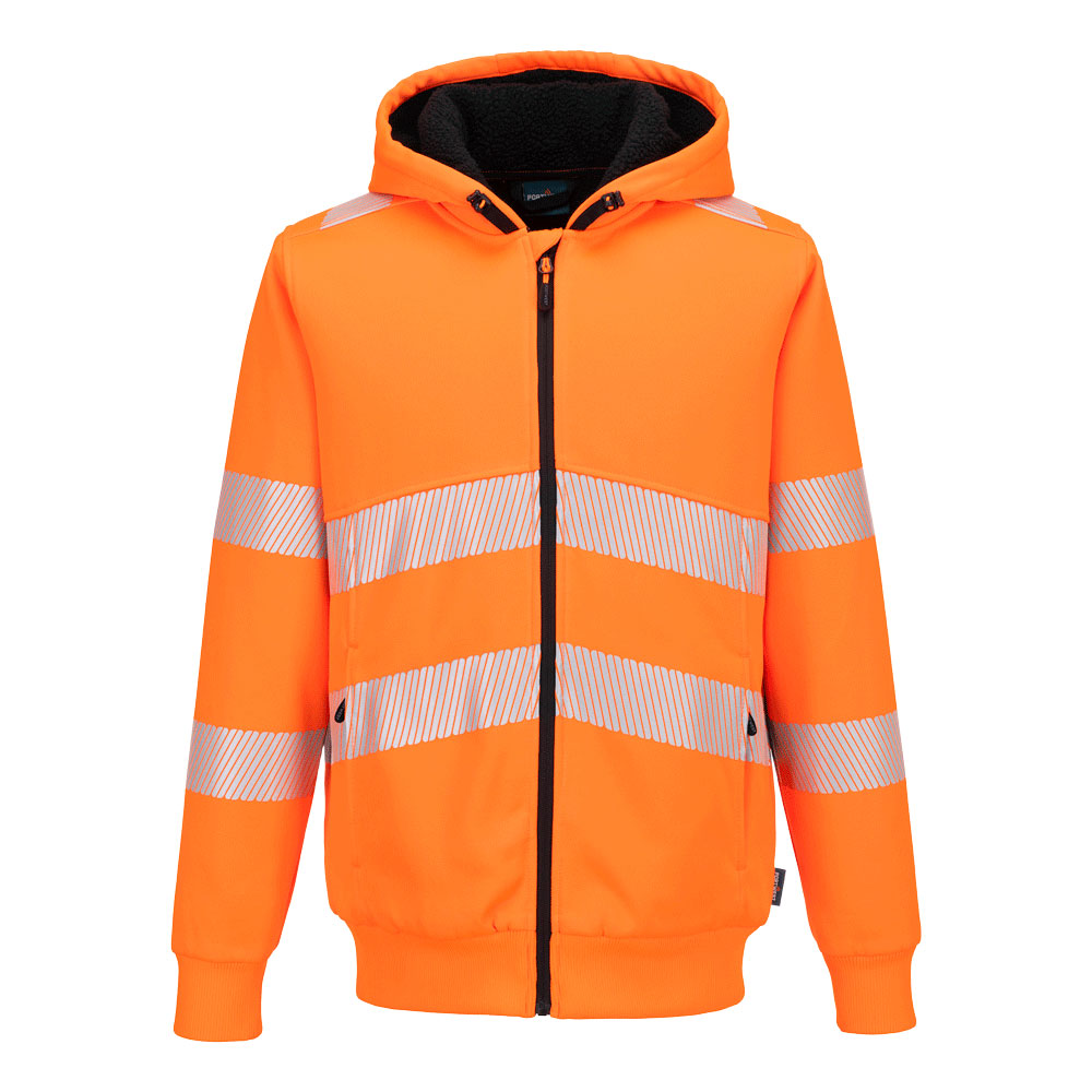 PW321 PW321 Hi-Vis Zipped Winter Hoodie Orange PW321 PW321 Hi-Vis Zipped Winter Hoodie Orange