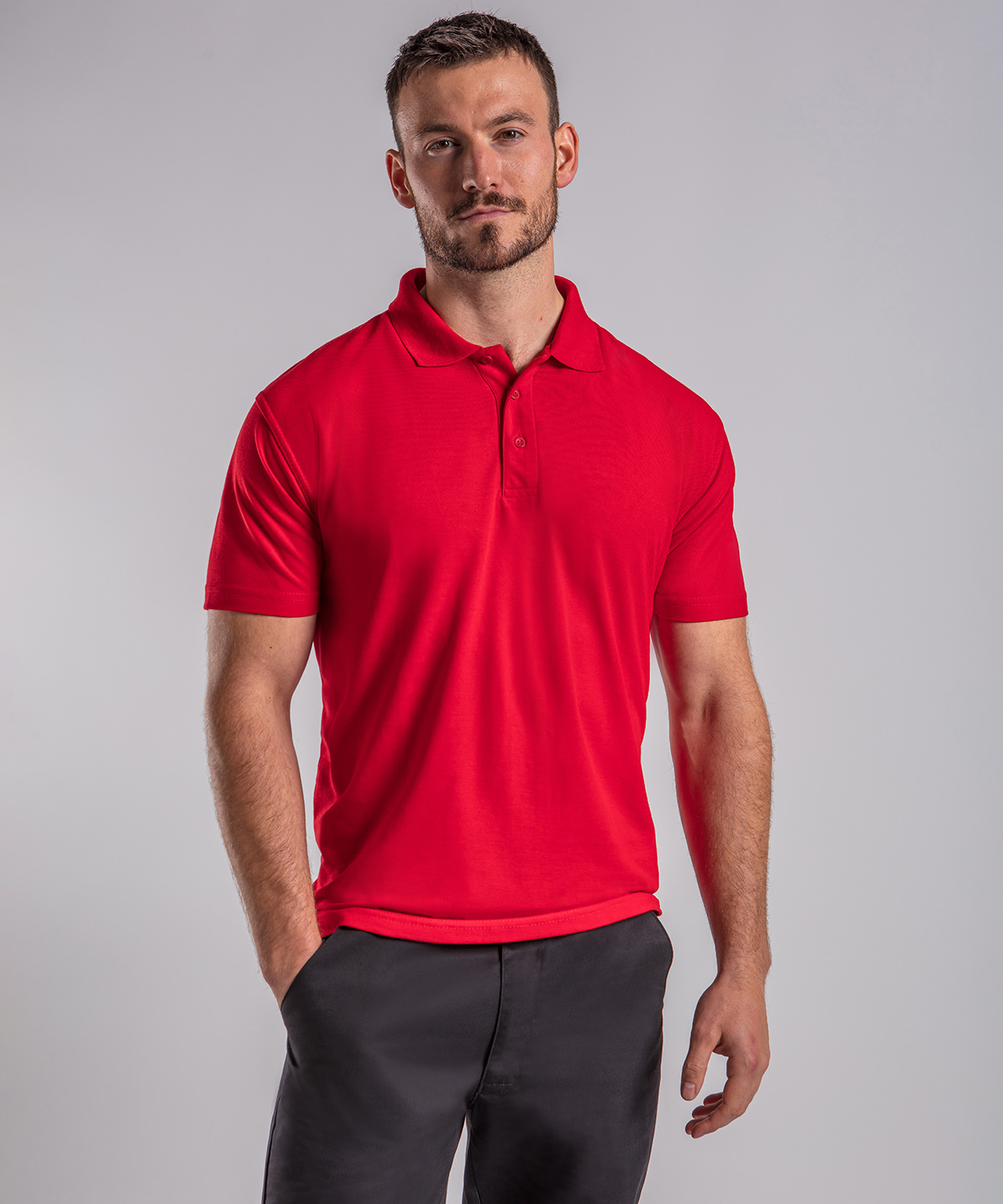 RX105 Pro polyester polo Grey
