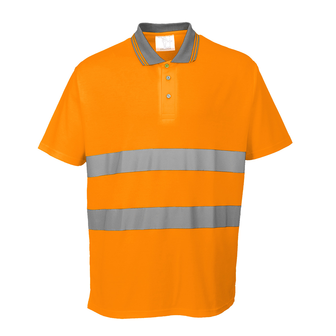 S171 Hi-Vis Cotton Comfort Polo Shirt S/S  Orange