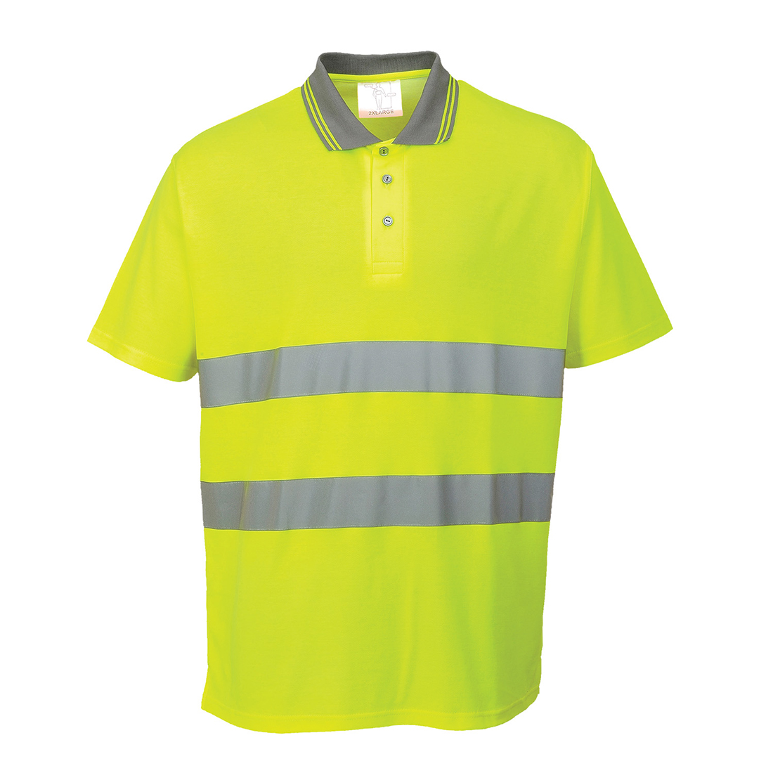 S171 Hi-Vis Cotton Comfort Polo Shirt S/S  Yellow