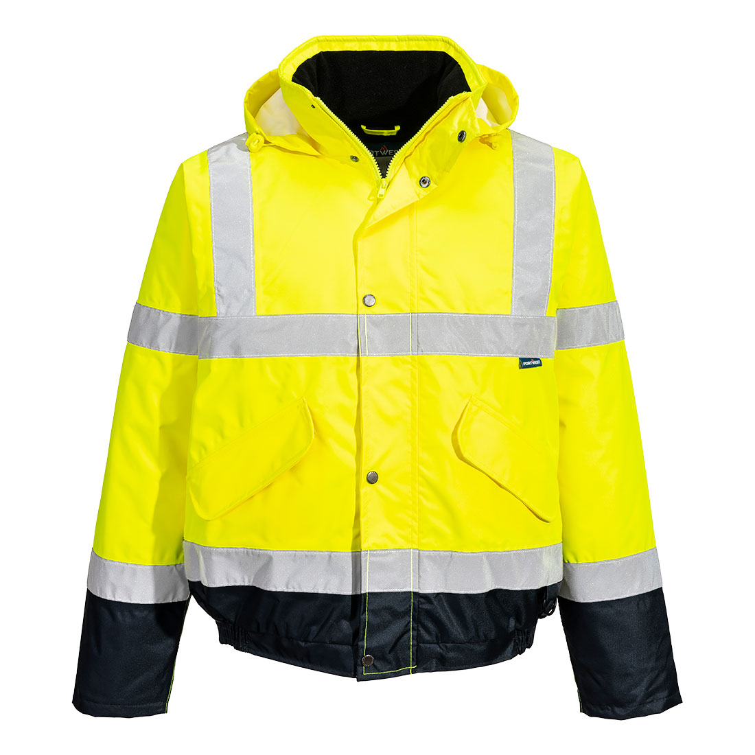 S266 Hi-Vis Contrast Winter Bomber Jacket Yellow/Navy S266 Hi-Vis Contrast Winter Bomber Jacket Yellow/Navy
