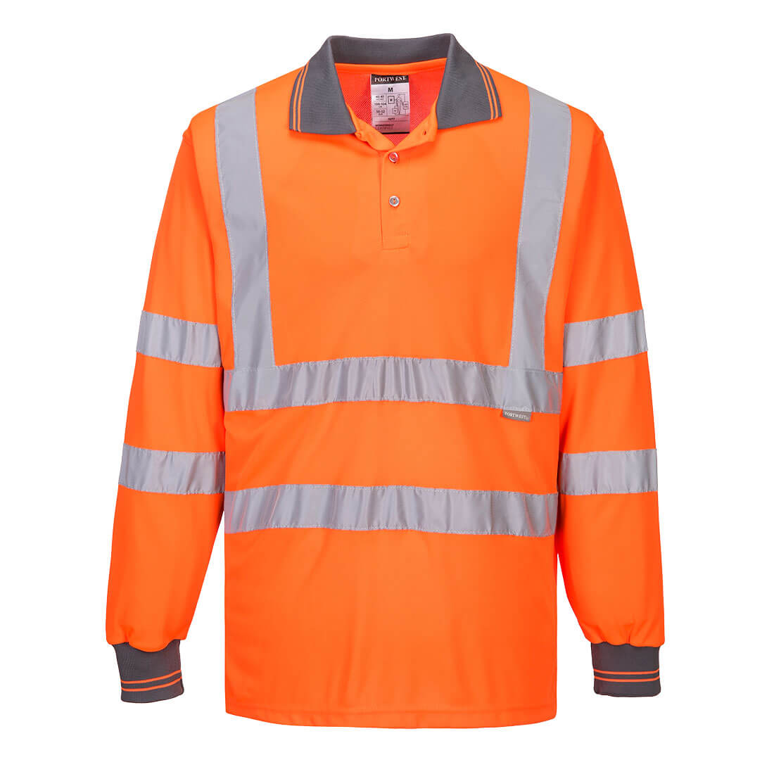 S277 Hi-Vis Polo Shirt L/S Orange S277 Hi-Vis Polo Shirt L/S Orange