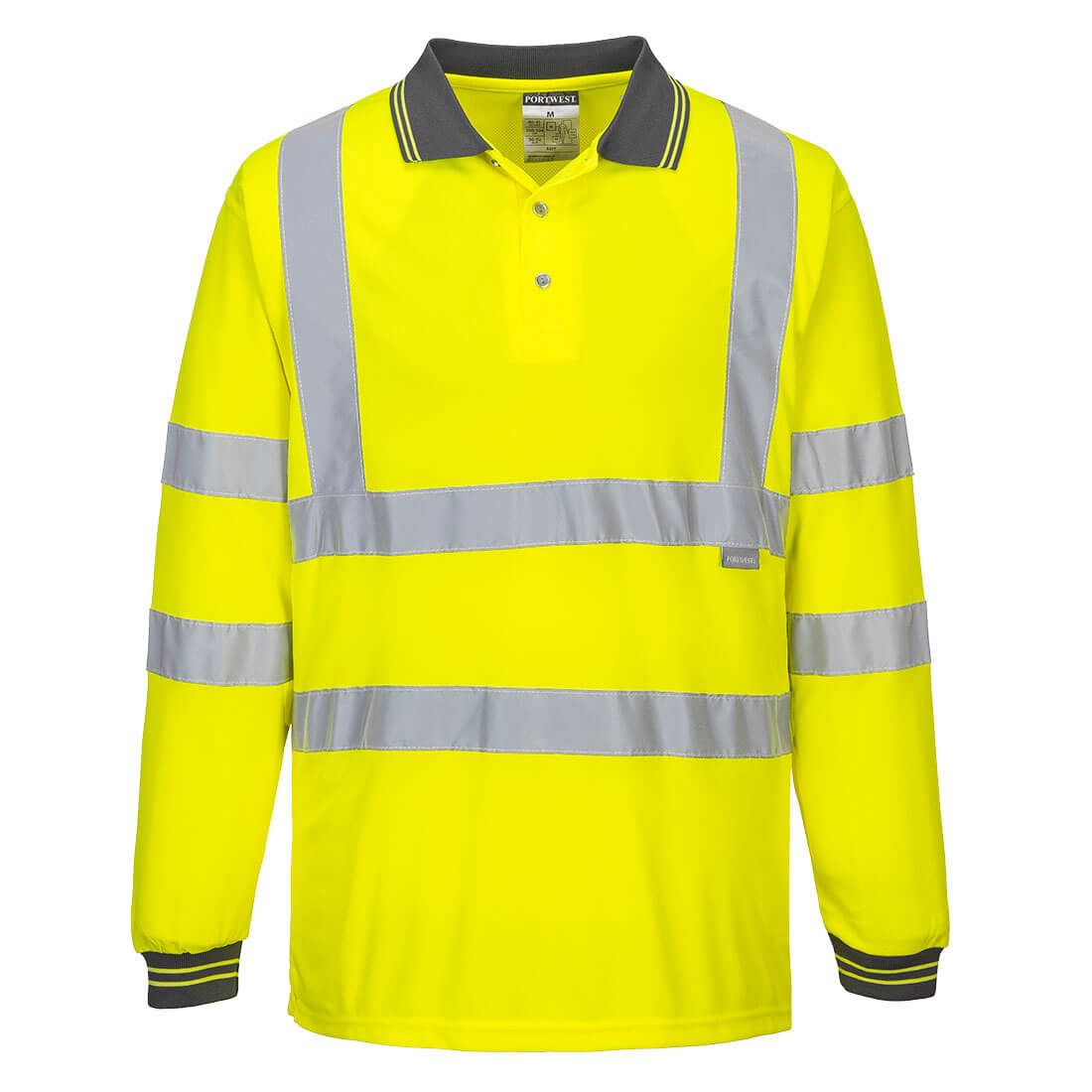 S277 Hi-Vis Polo Shirt L/S Yellow S277 Hi-Vis Polo Shirt L/S Yellow