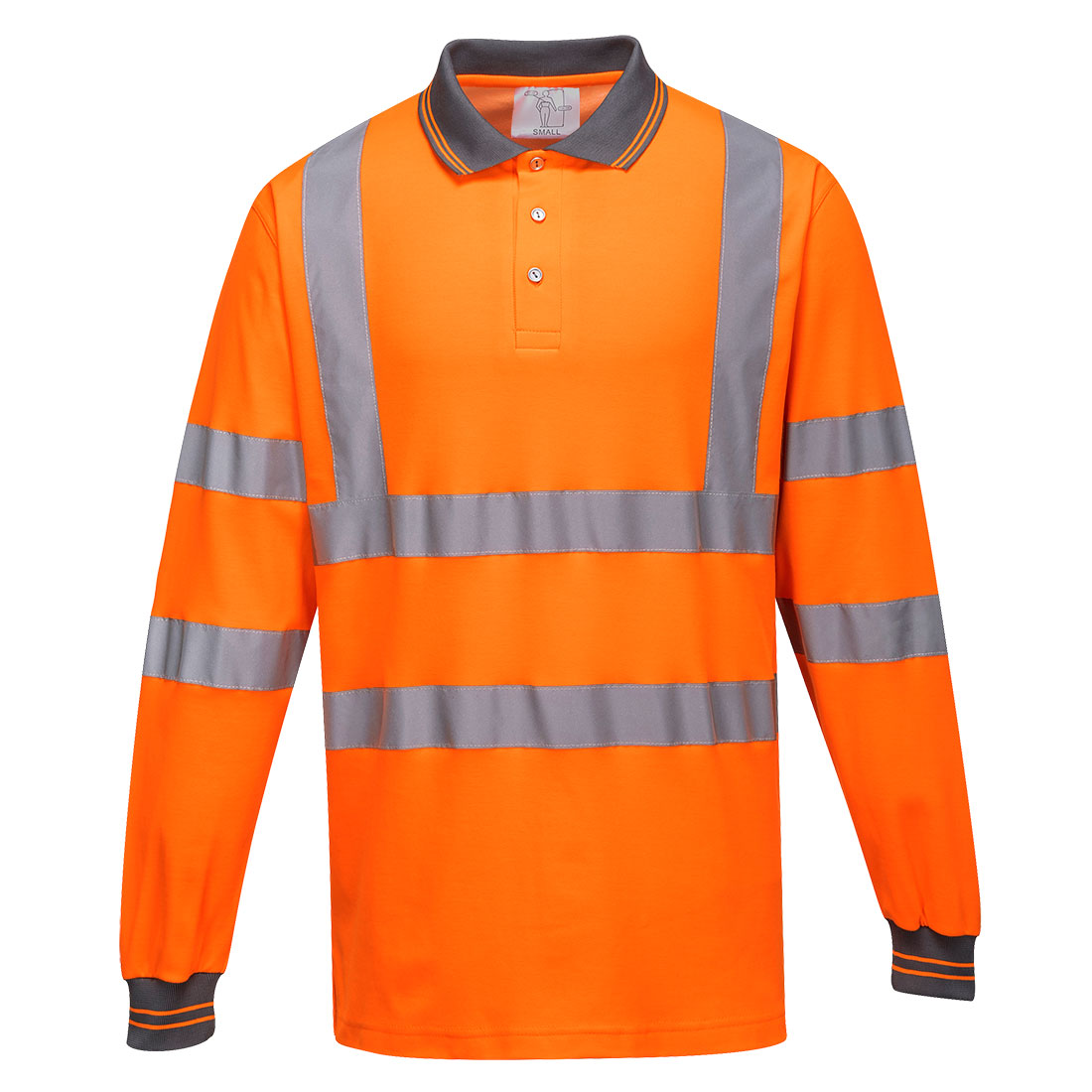S271 Hi-Vis Cotton Comfort Polo Shirt L/S  Orange