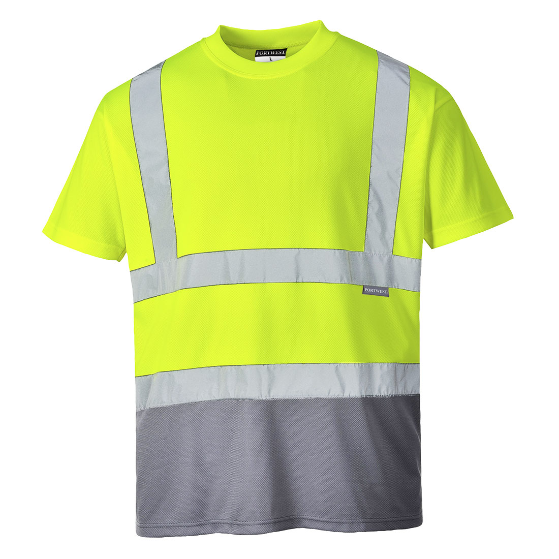 S378 Hi-Vis Contrast T-Shirt S/S Yellow/Grey S378 Hi-Vis Contrast T-Shirt S/S Yellow/Grey