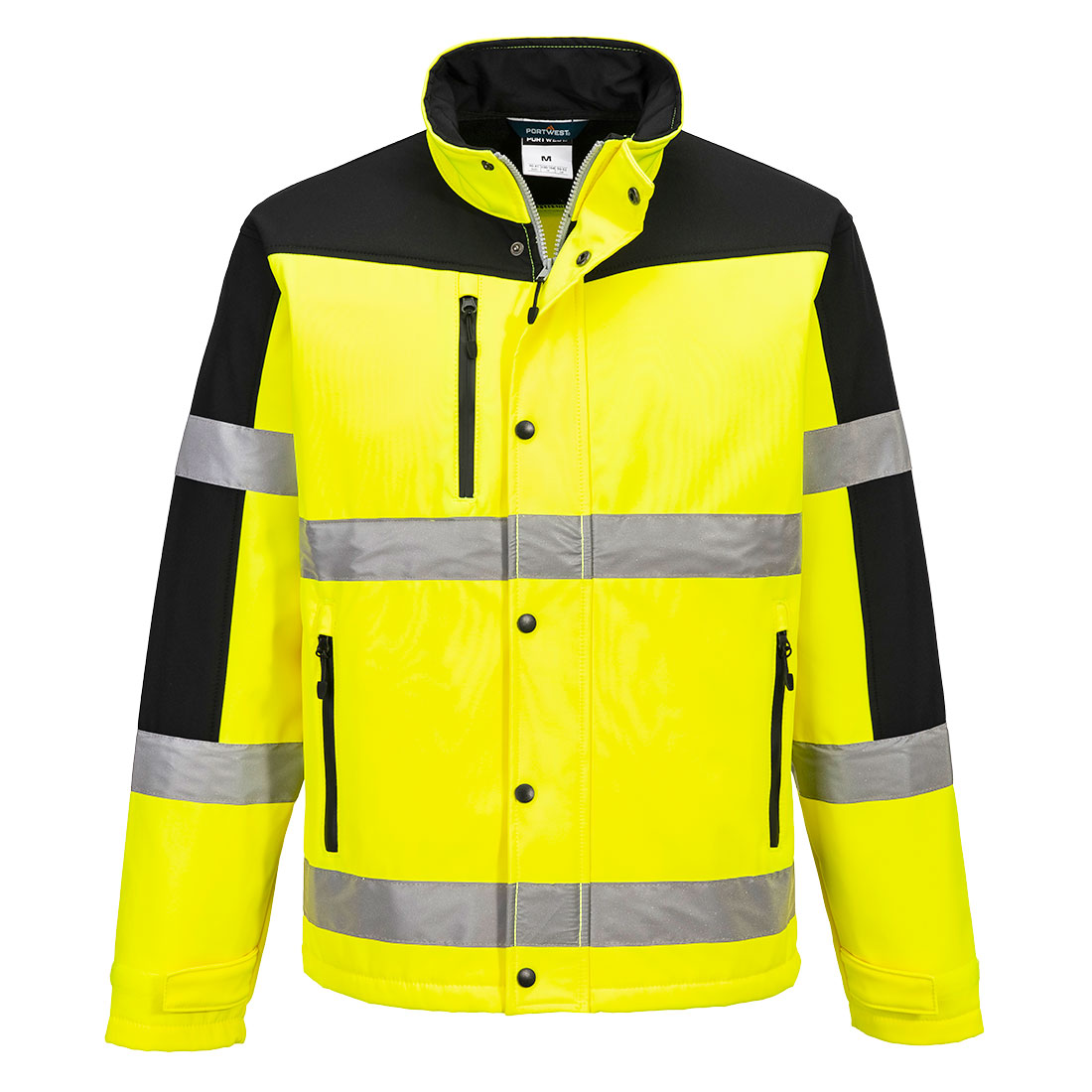 S429 Hi-Vis Contrast Softshell (3L) Yellow