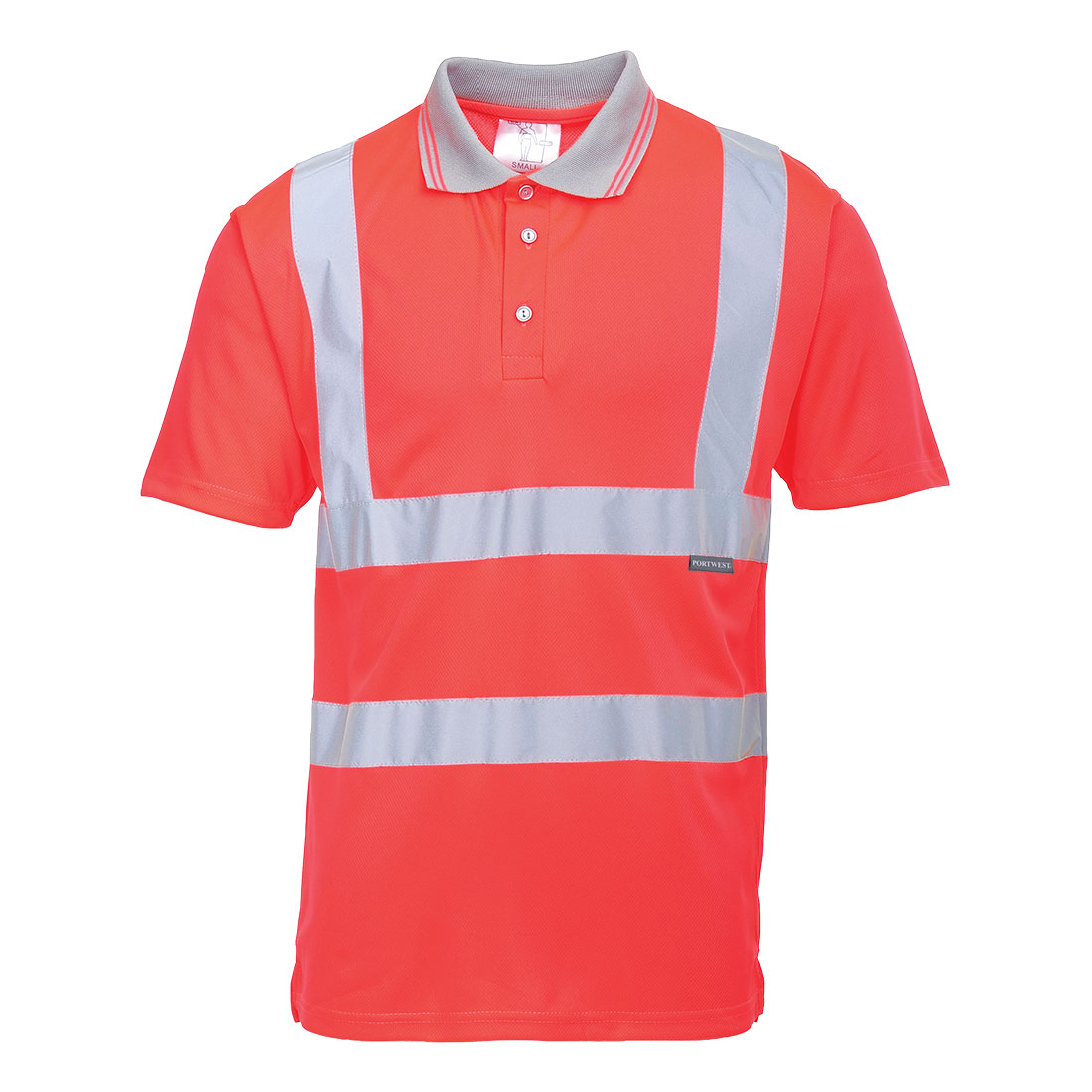 S477 Hi-Vis Polo Shirt S/S  Red