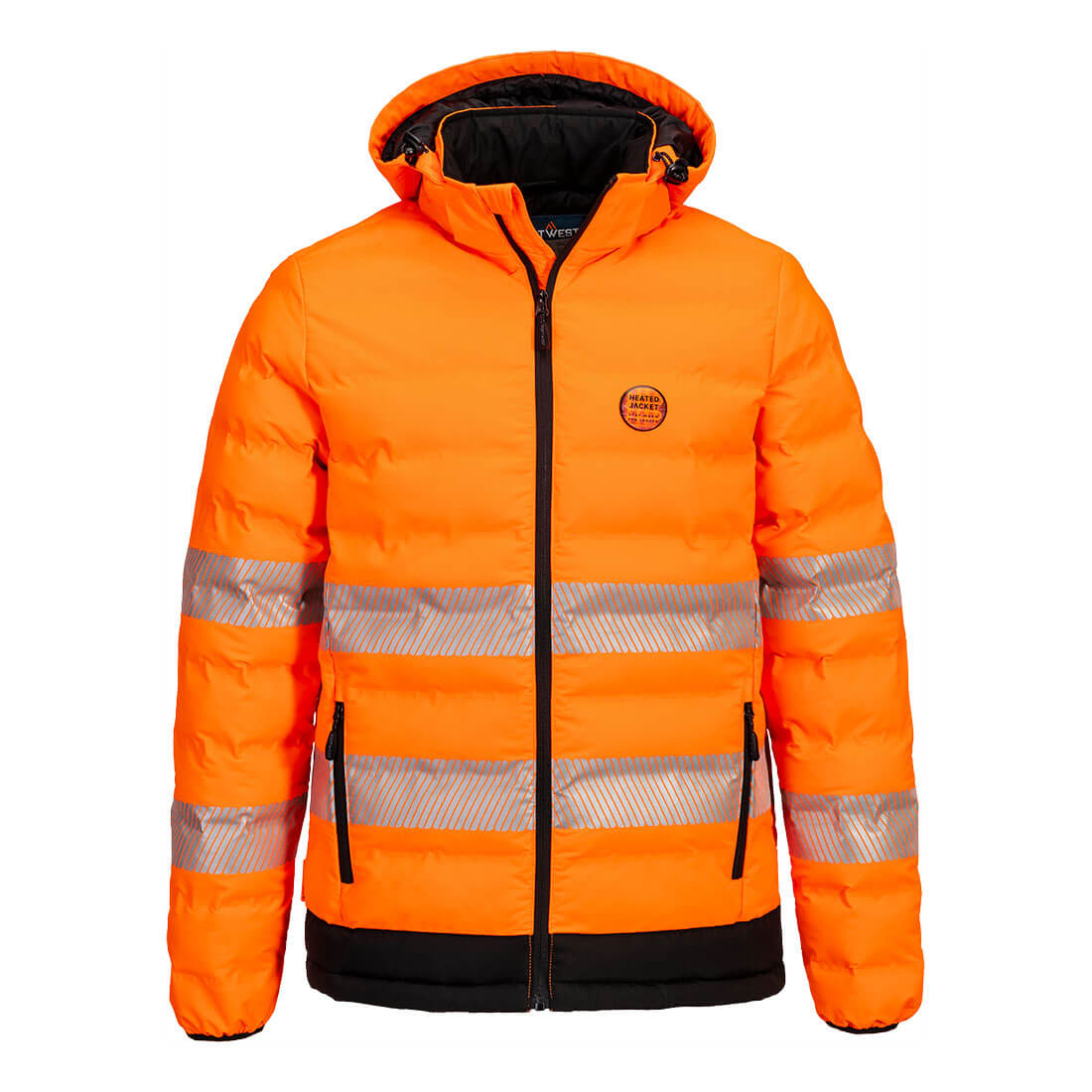 S548 Hi-Vis Ultrasonic Heated Tunnel Jacket Orange/Black S548 Hi-Vis Ultrasonic Heated Tunnel Jacket Orange/Black