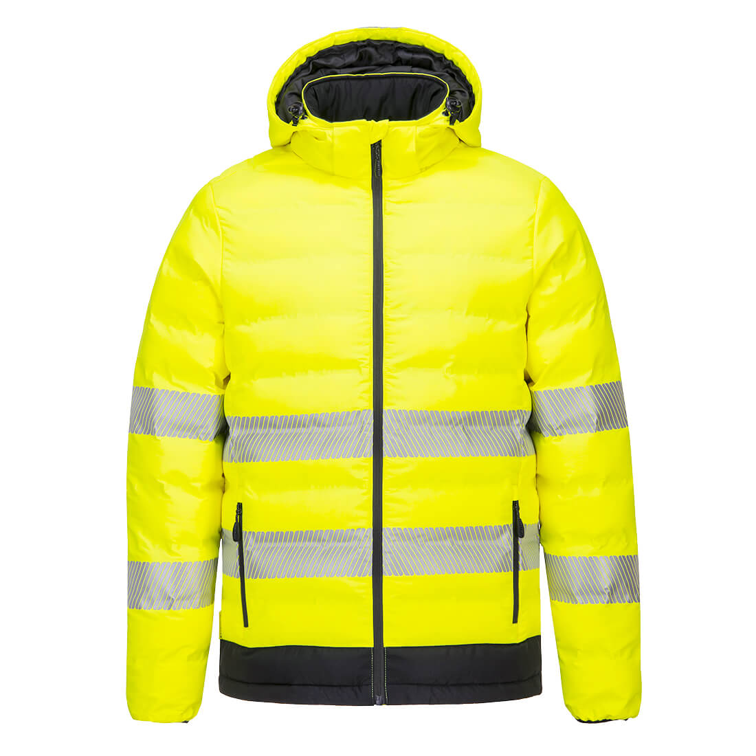 S548 Hi-Vis Ultrasonic Heated Tunnel Jacket Yellow/Black S548 Hi-Vis Ultrasonic Heated Tunnel Jacket Yellow/Black