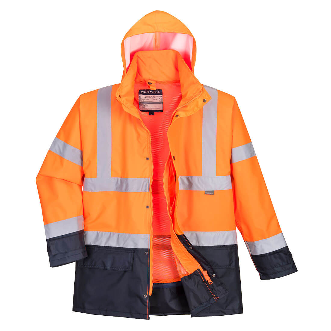 S768 Hi-Vis 5-in-1 Contrast Executive Jacket Orange/Navy S768 Hi-Vis 5-in-1 Contrast Executive Jacket Orange/Navy