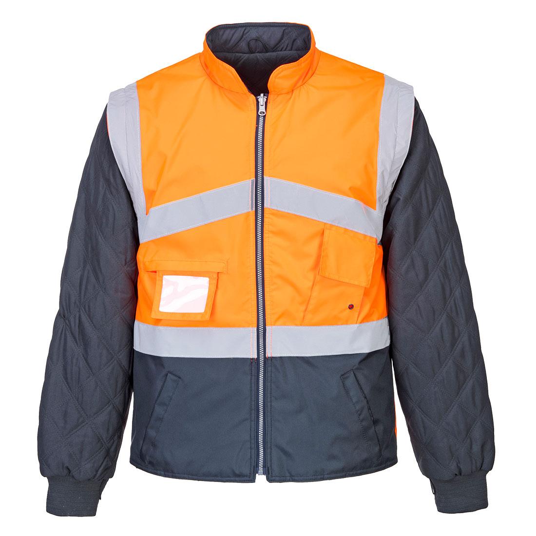 S769 Hi-Vis Breathable 2-in-1 Contrast Reversible Jacket Orange/Navy S769 Hi-Vis Breathable 2-in-1 Contrast Reversible Jacket Orange/Navy