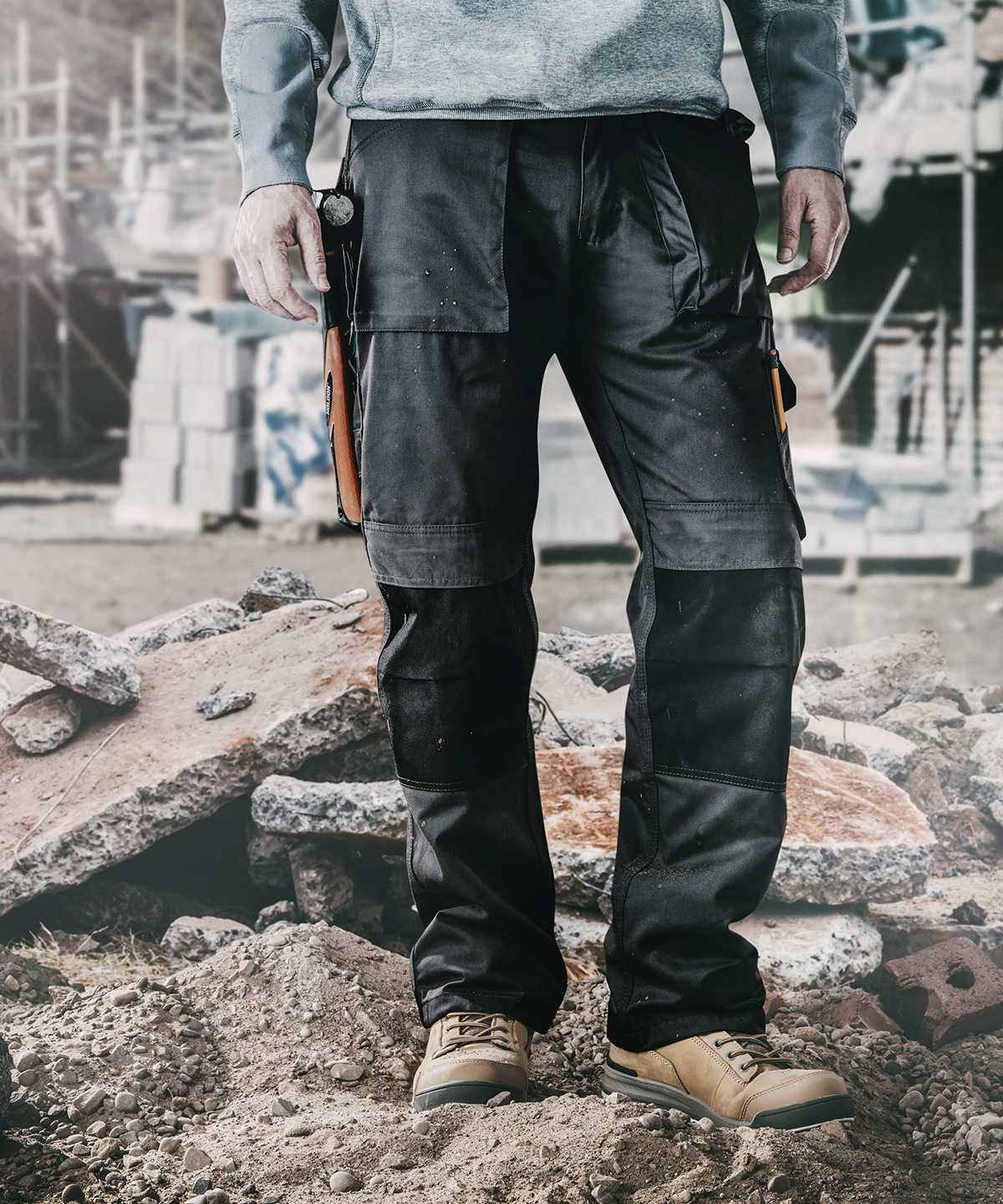 SH056 Worker trousers Black