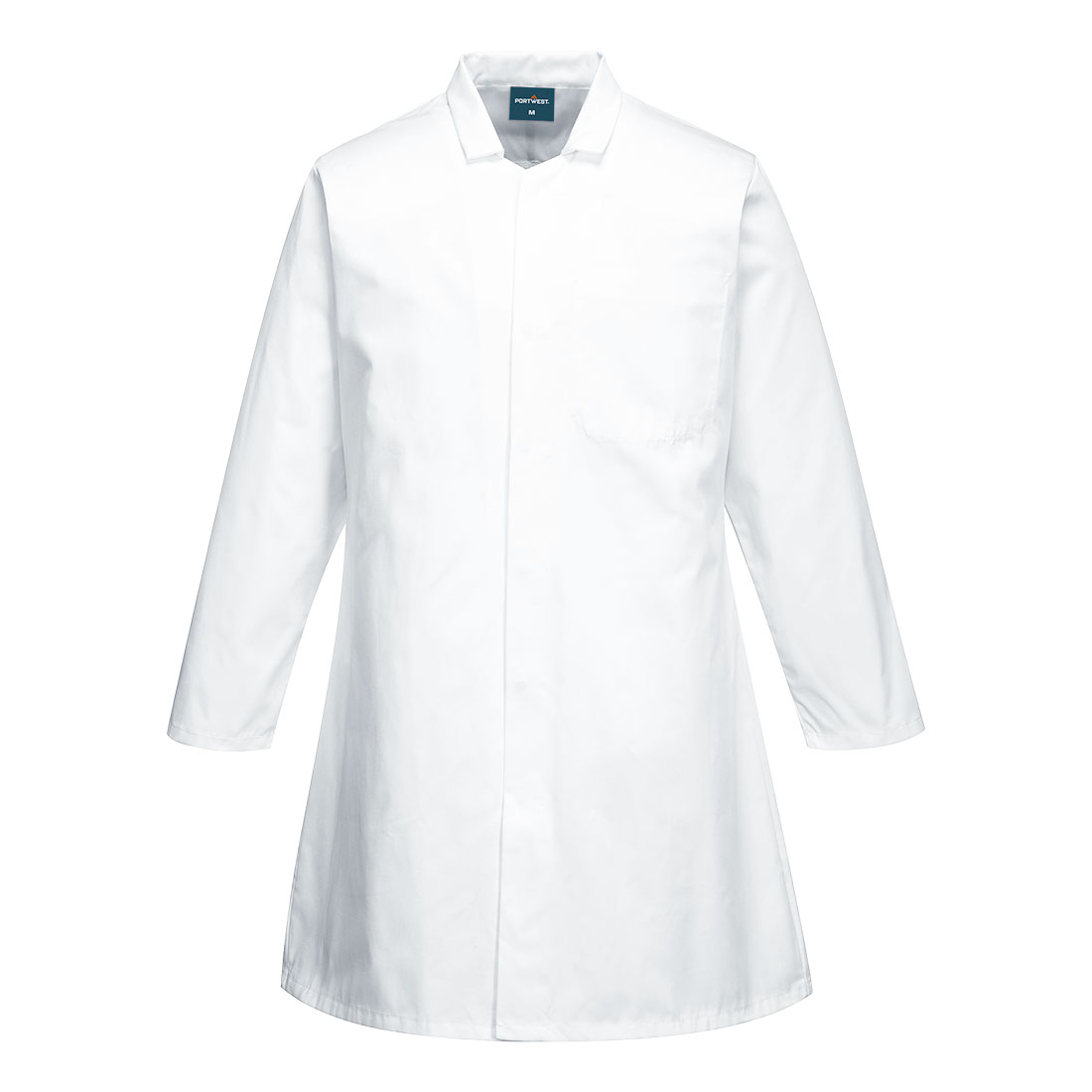 2202 Food Industry 1 Pocket Coat White