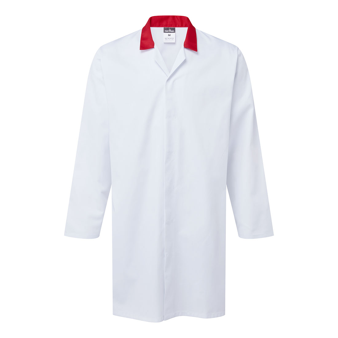 2210 Food Industry No Pocket Coat White/Red