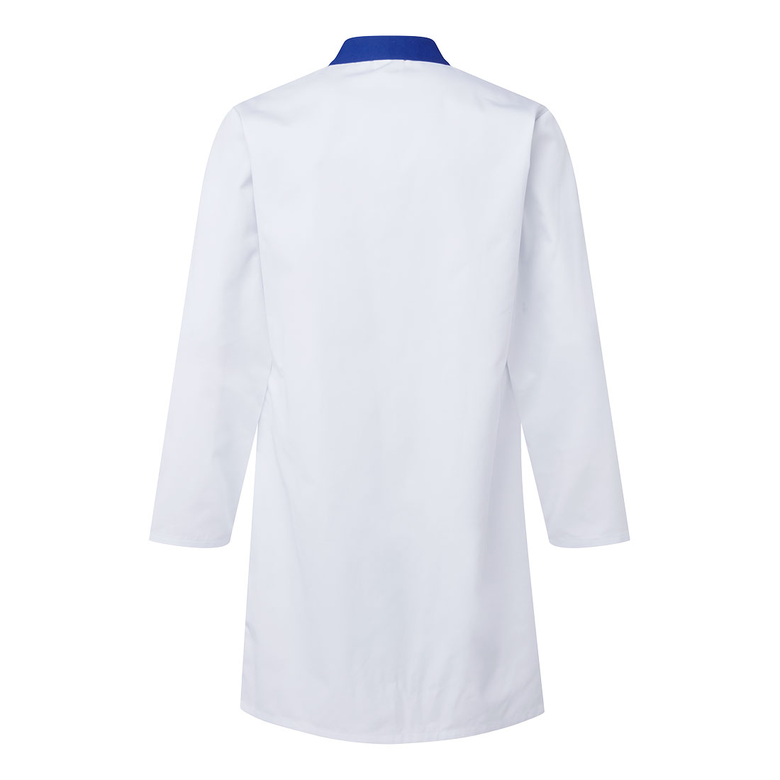 2210 Food Industry No Pocket Coat White/Royal Blue