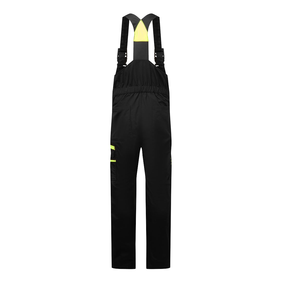 CD850 WX2 Eco Stretch Bib and Brace Black/Yellow
