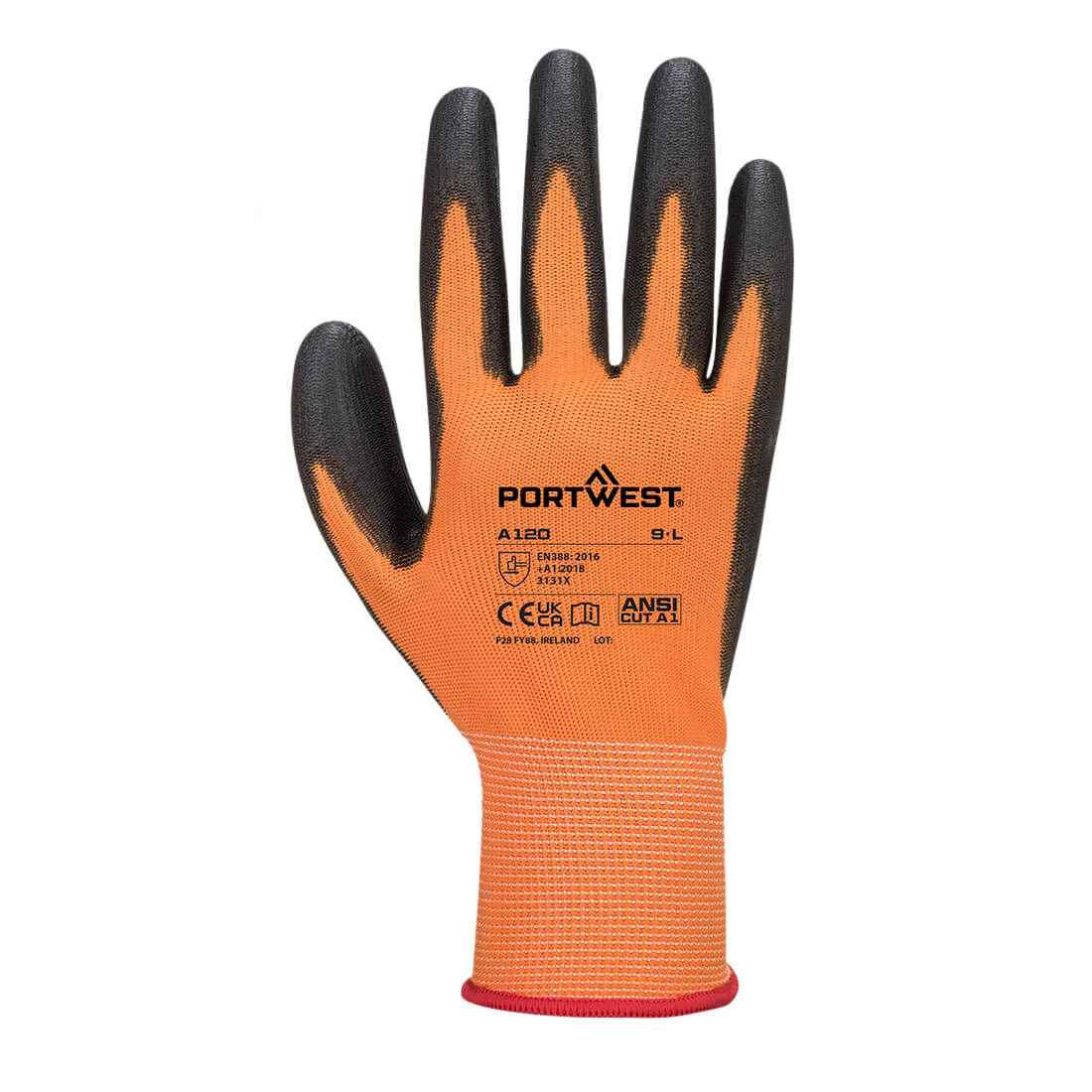 A120 Grip 13 PU Palm Glove Orange/Black