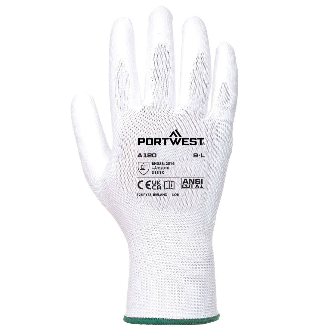 A120 Grip 13 PU Palm Glove White
