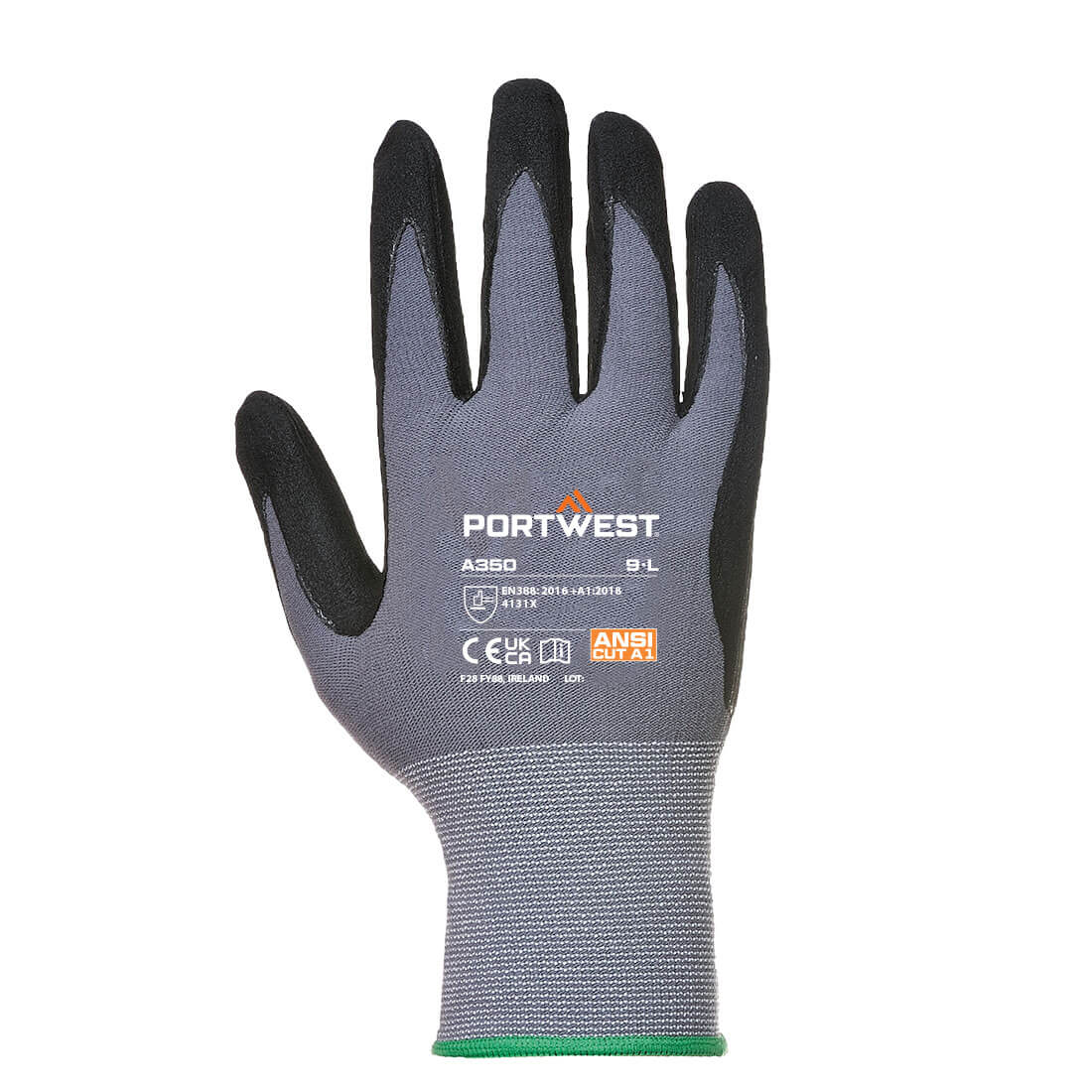 A350 Grip 15 Nitrile Sandy Glove Black