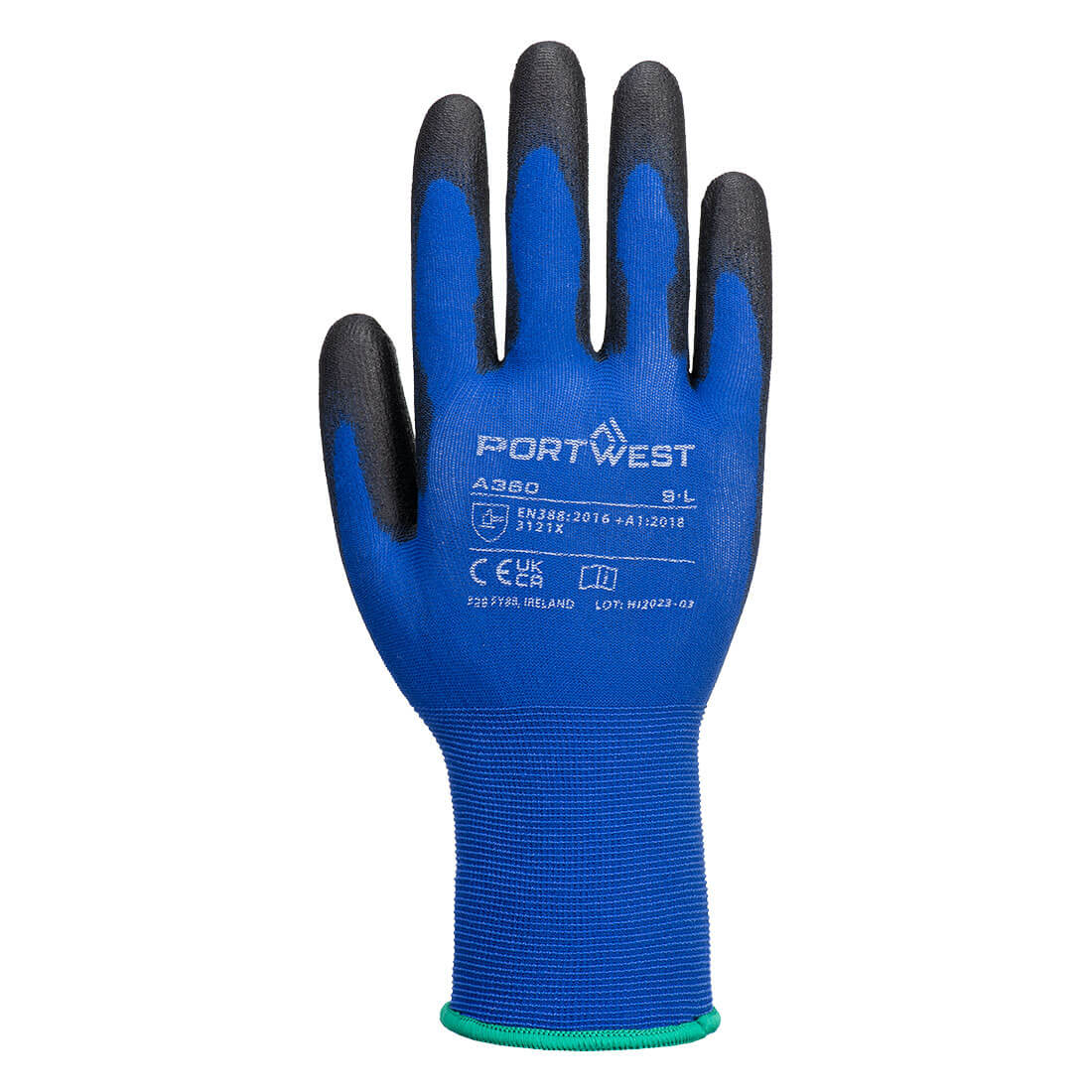 A360 Grip 18 PU Glove Blue/Black