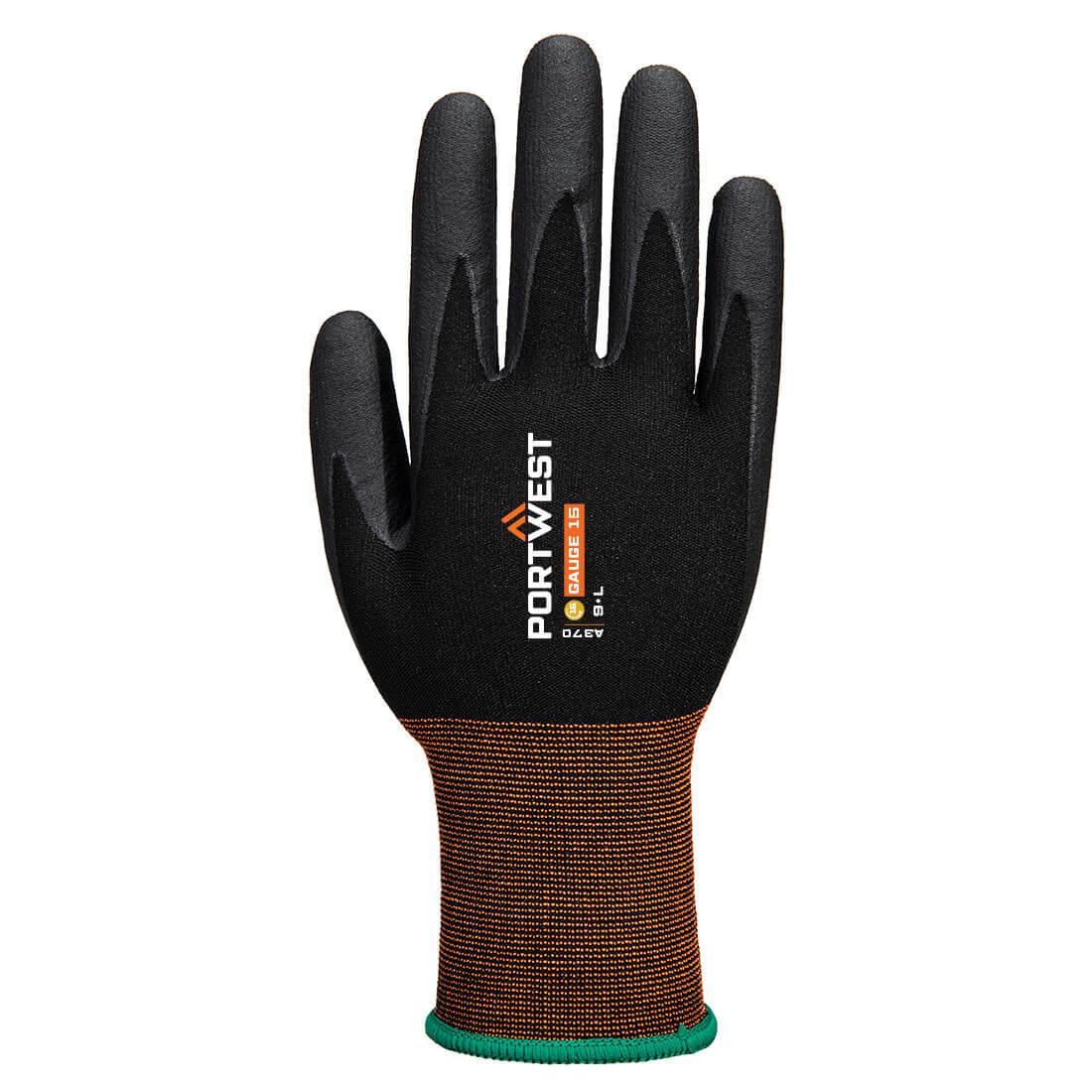 A370 GP Grip 15 Nitrile Micro Foam Glove Black