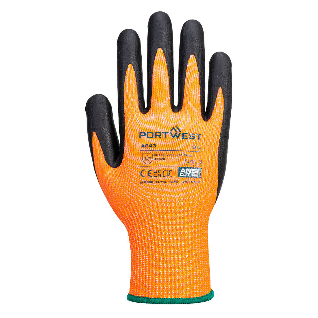 A643 Cut B13 Nitrile Amber Glove Amber