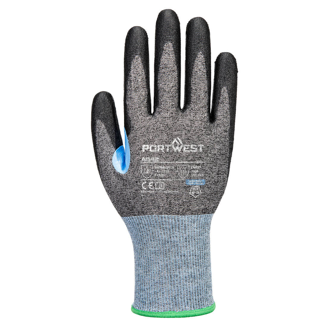 A642 CS Cut D18 PU Glove Grey/Black