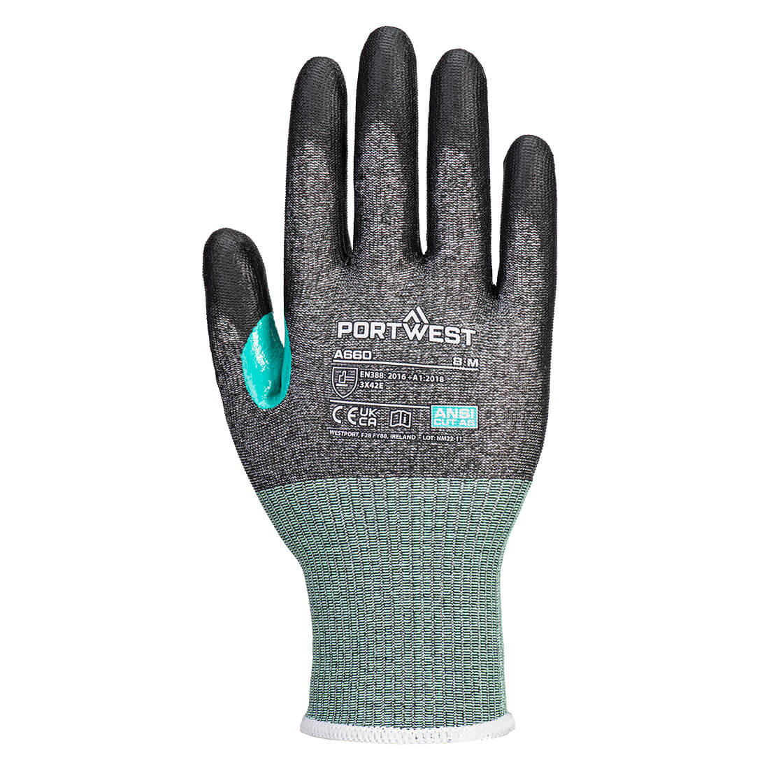 A660 CS Cut E18 PU Glove Black