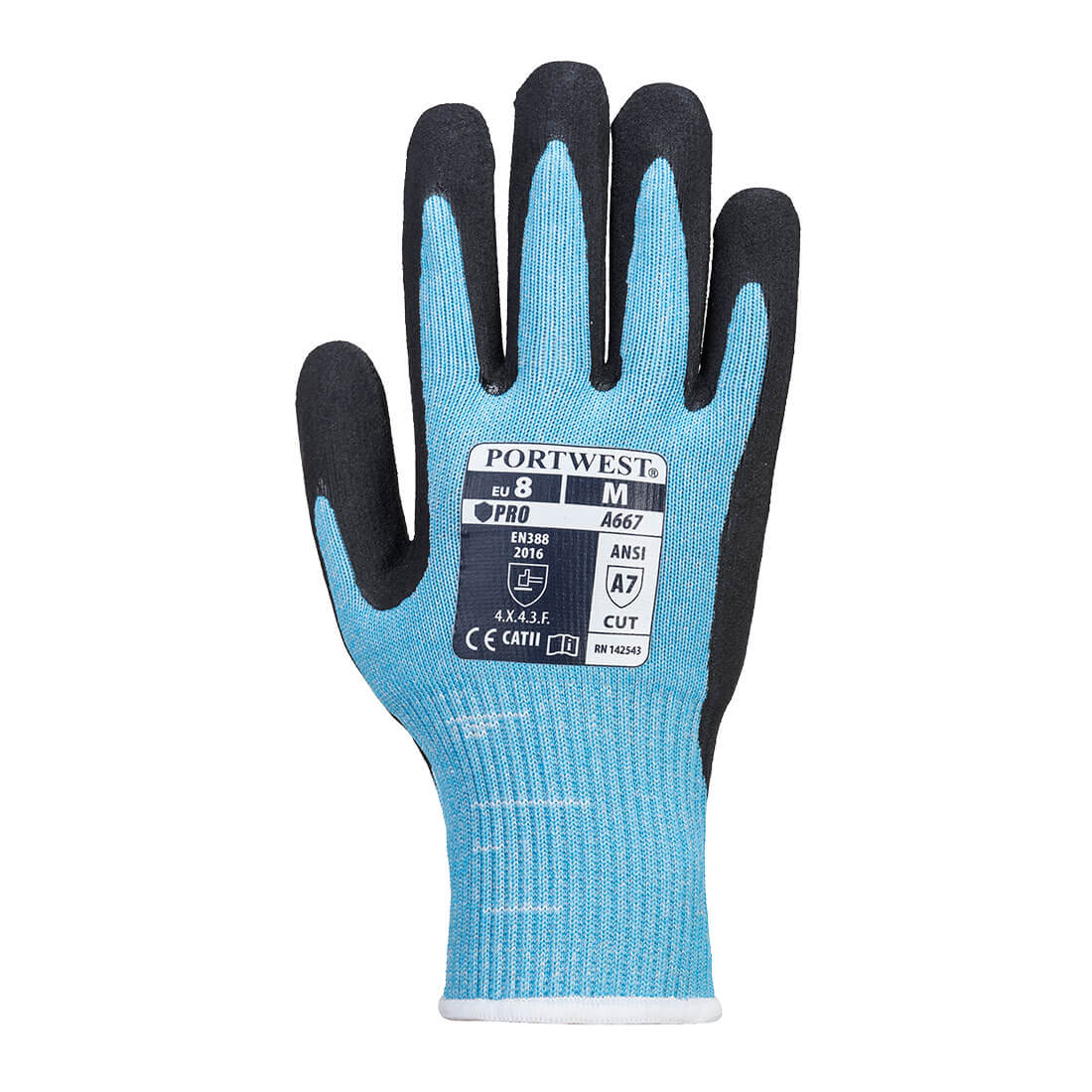 A667 Claymore Cut F13 Nitrile Glove Blue/Black