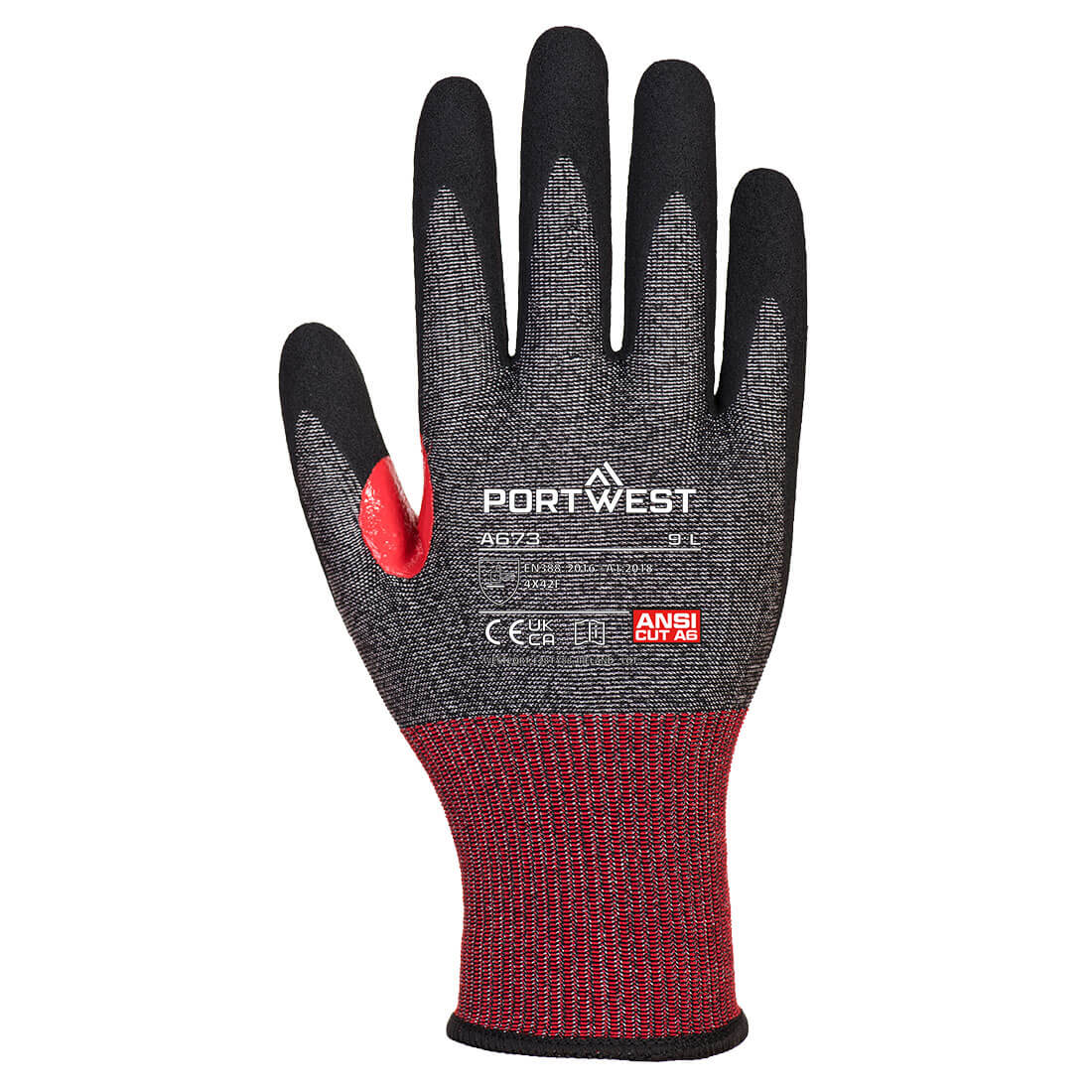 A673 CS Cut F18 Nitrile Glove Black
