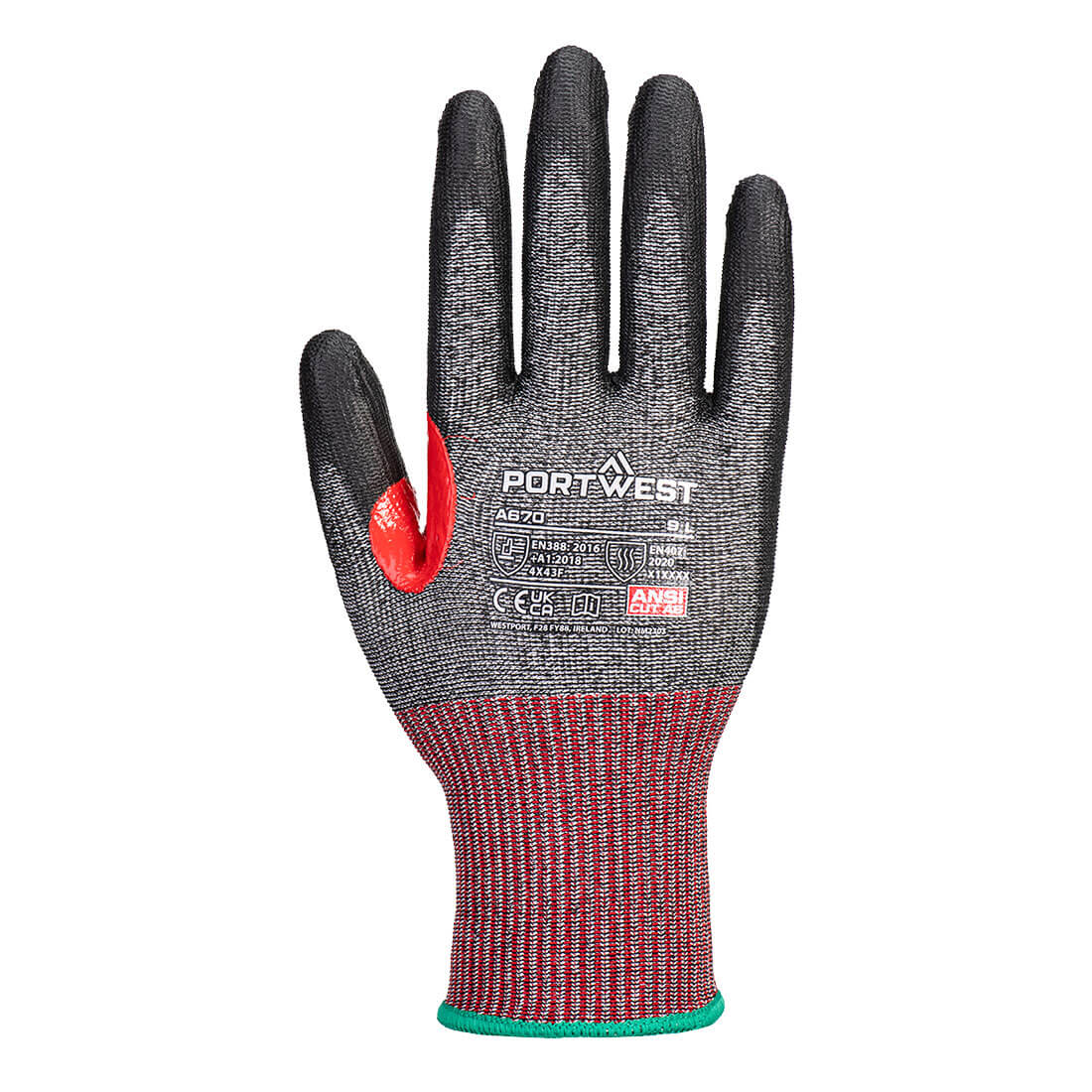 A670 CS Cut F13 PU Glove Black