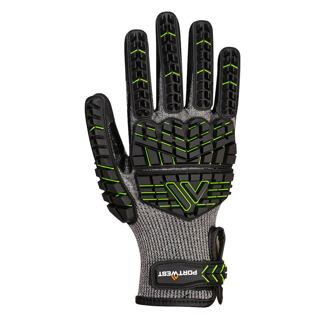 A755 Impact F15 Nitrile Foam Reinforced G Palm Glove Black/Green