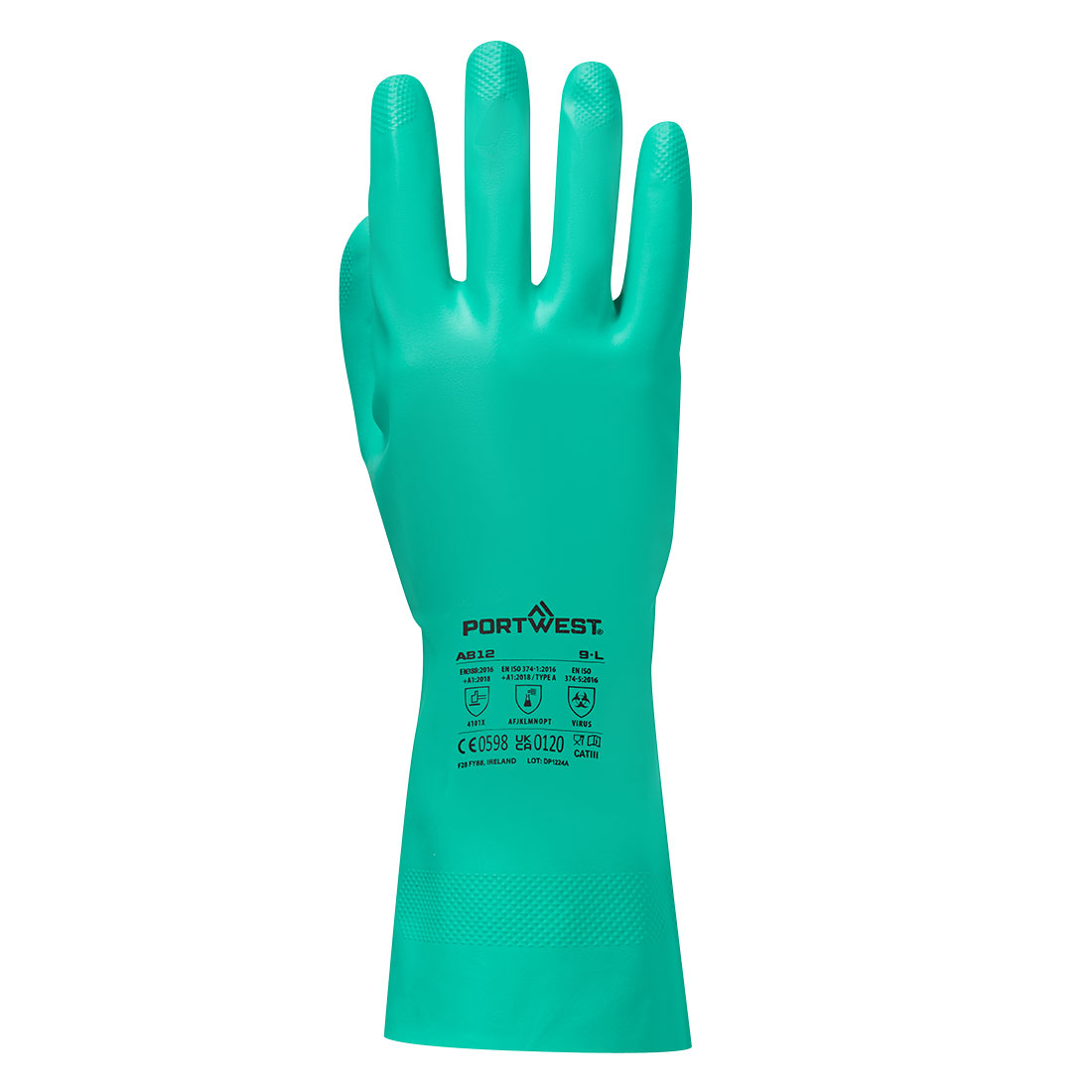 A812 Chem 330 Nitrile Plus Gauntlet Green