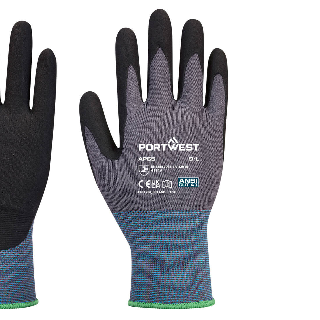 AP65 Grip 15 Nitrile Foam Texpel Glove Black/Grey