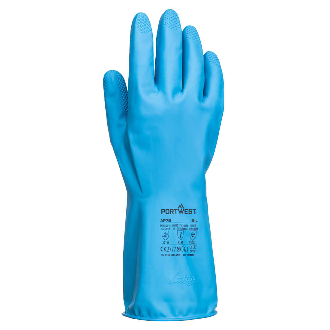 AP76 FD Chemical B Latex Light Gauntlet Blue