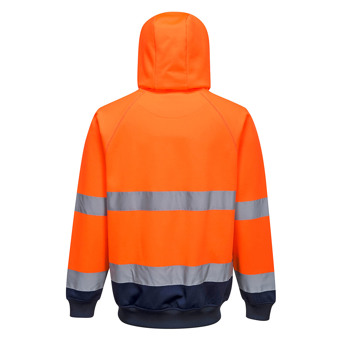 B316 Hi-Vis Contrast Hoodie Orange/Navy