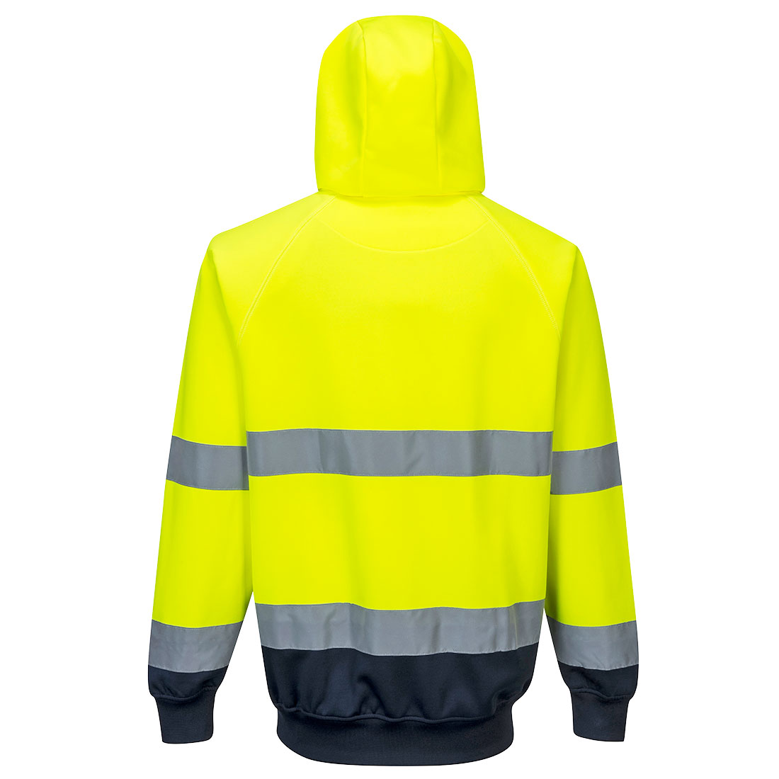 B316 Hi-Vis Contrast Hoodie Yellow/Navy