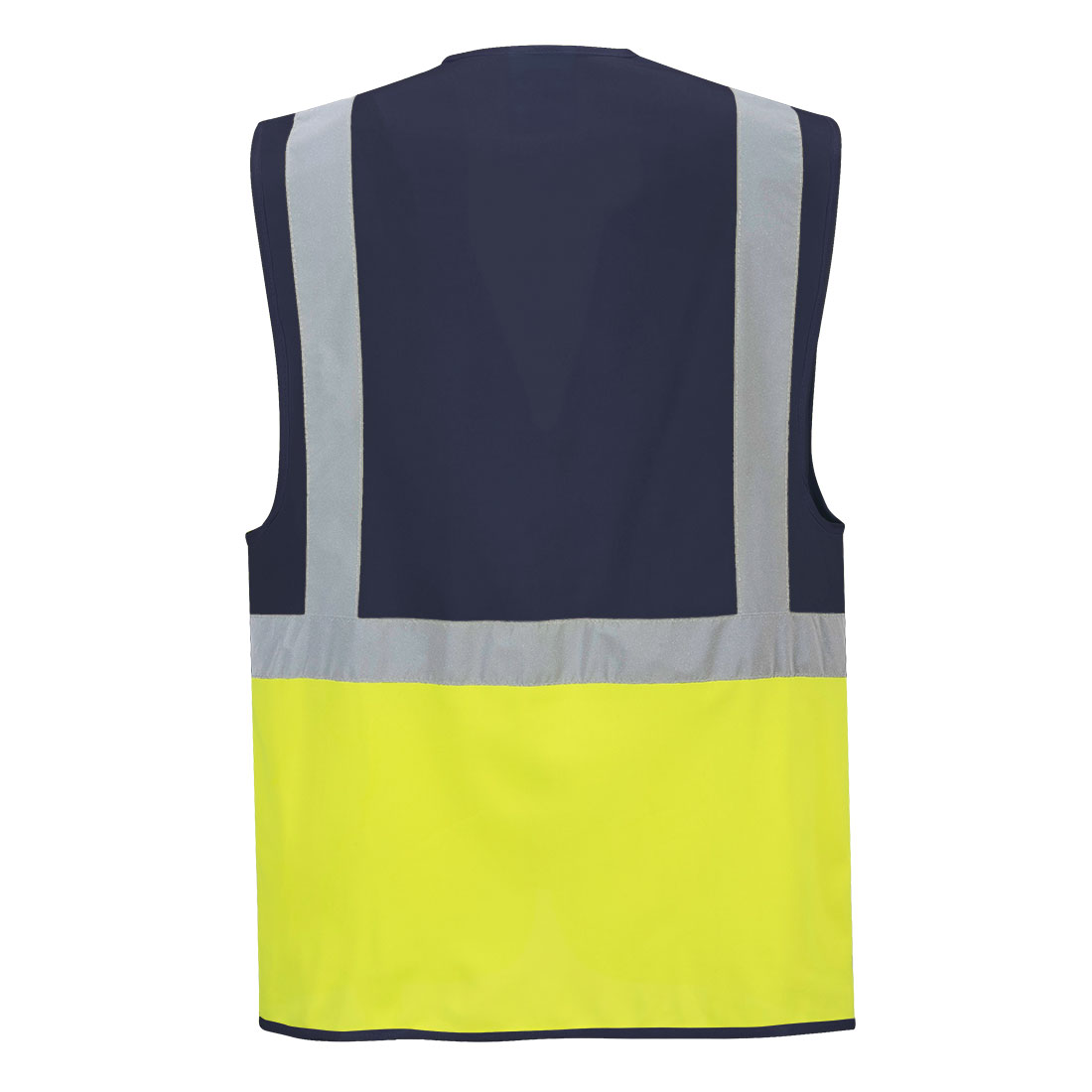 C276 Paris Hi-Vis Contrast Executive Vest Yellow/Navy