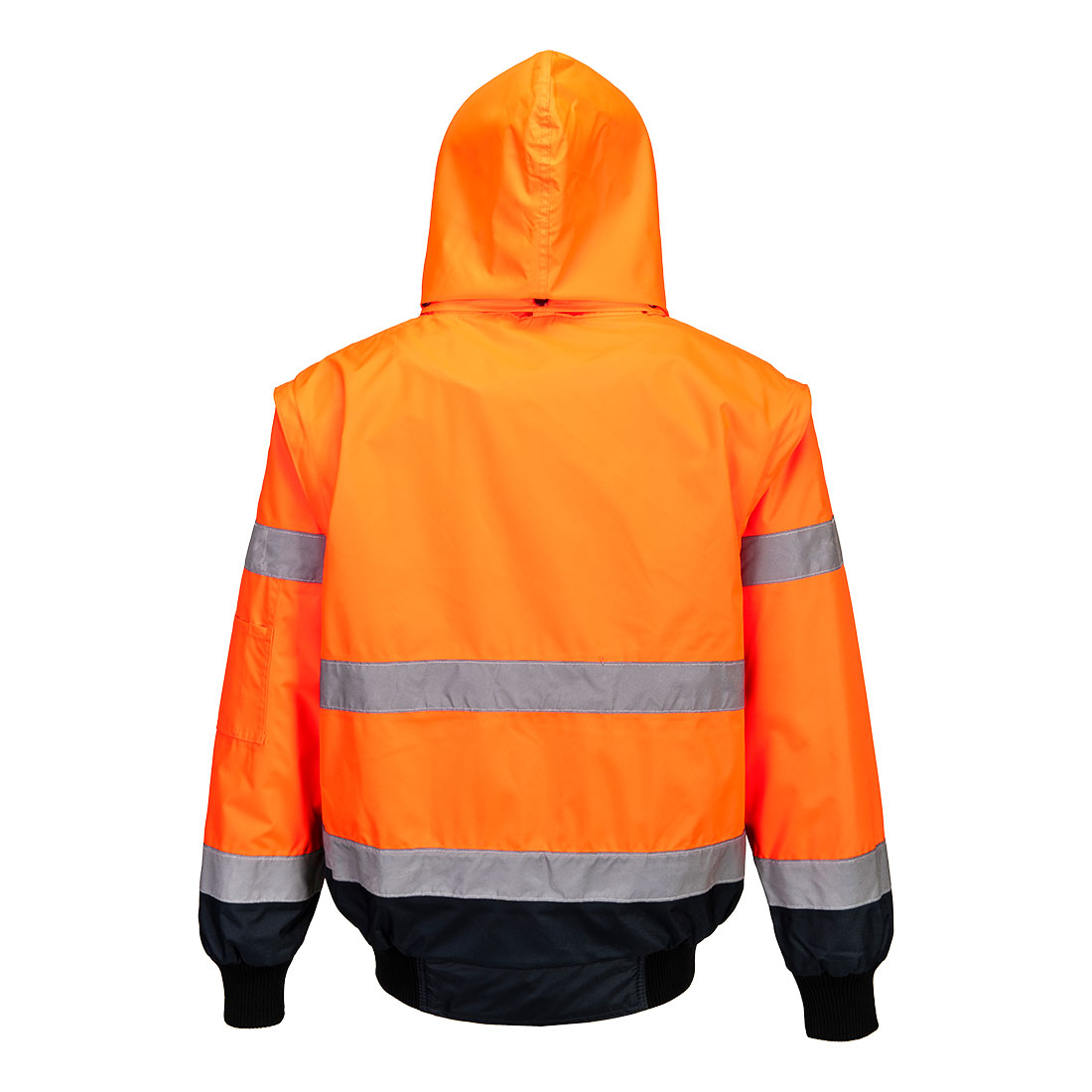 C465 Hi-Vis 3-in-1 Contrast Bomber Jacket Orange/Navy