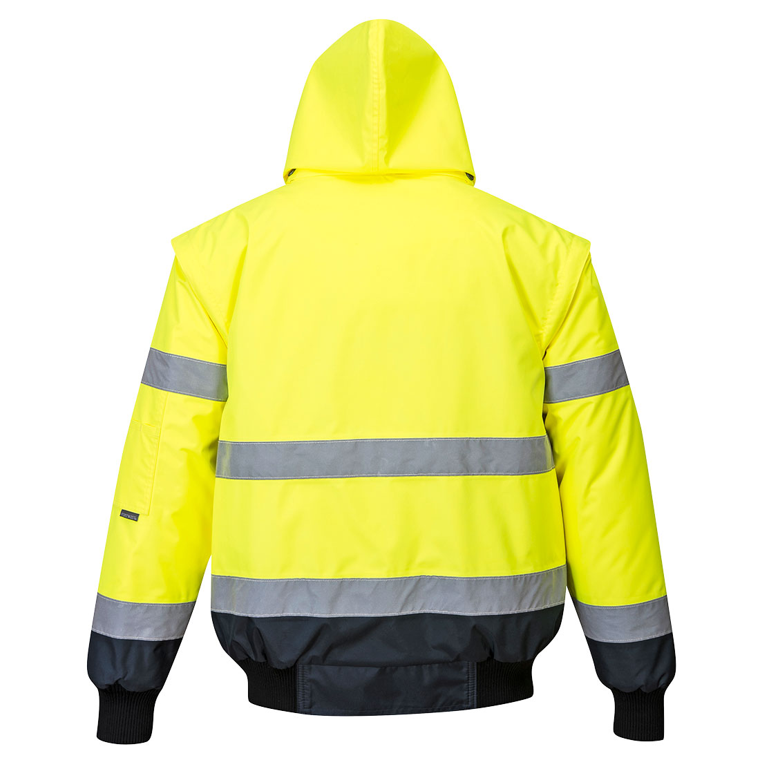 C465 Hi-Vis 3-in-1 Contrast Bomber Jacket Yellow/Navy