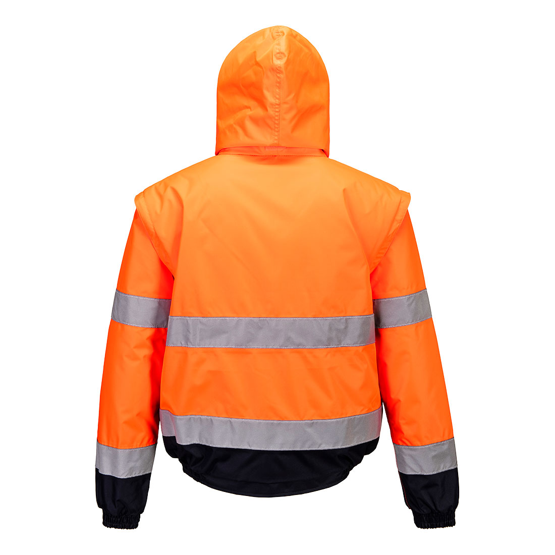 C468 Hi-Vis 2-in-1 Contrast Bomber Jacket Orange